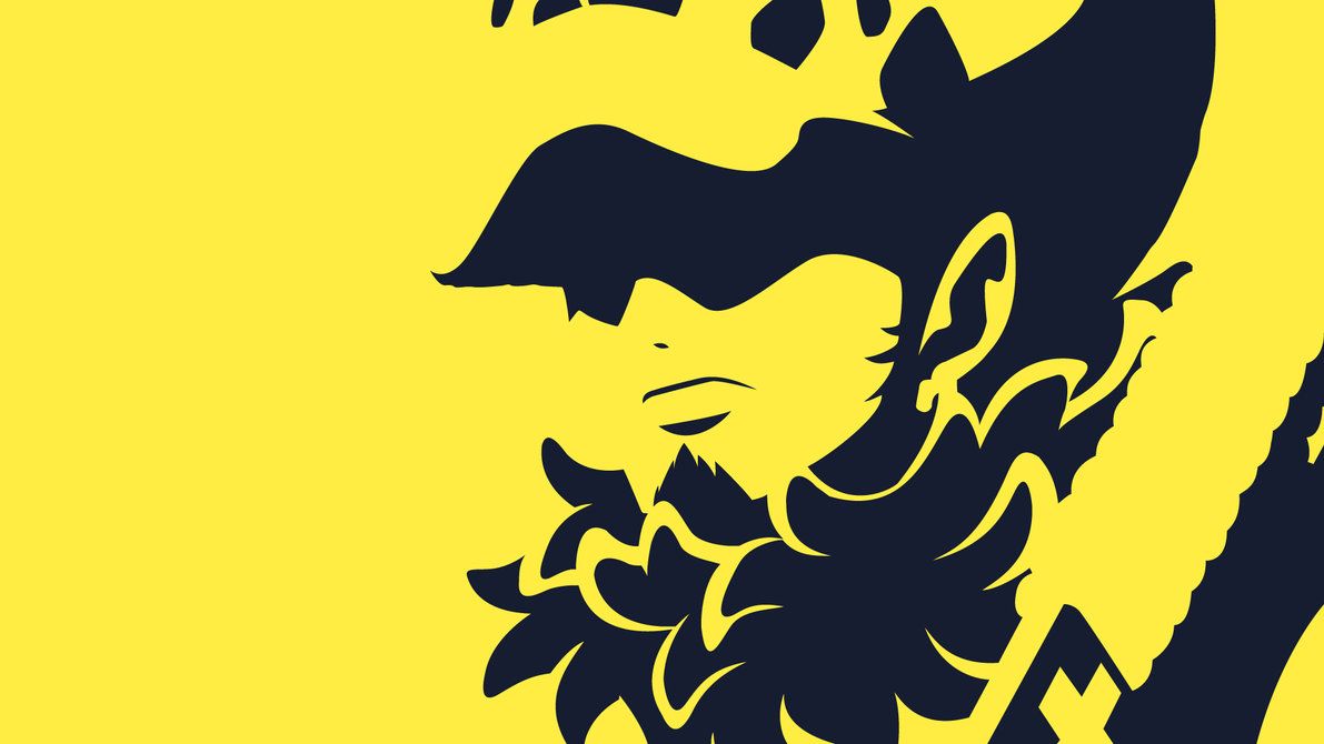 Trafalgar Law silhouette gialla, 1191x670 HD, PC