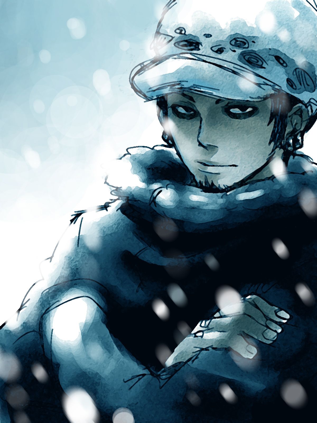 Trafalgar Law nella neve, 1200x1600 Full HD Verticale, iPhone