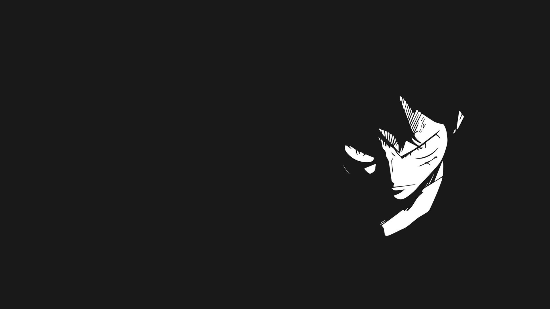 Personaggio One Piece bianco e nero, 1920x1080 Full HD, PC