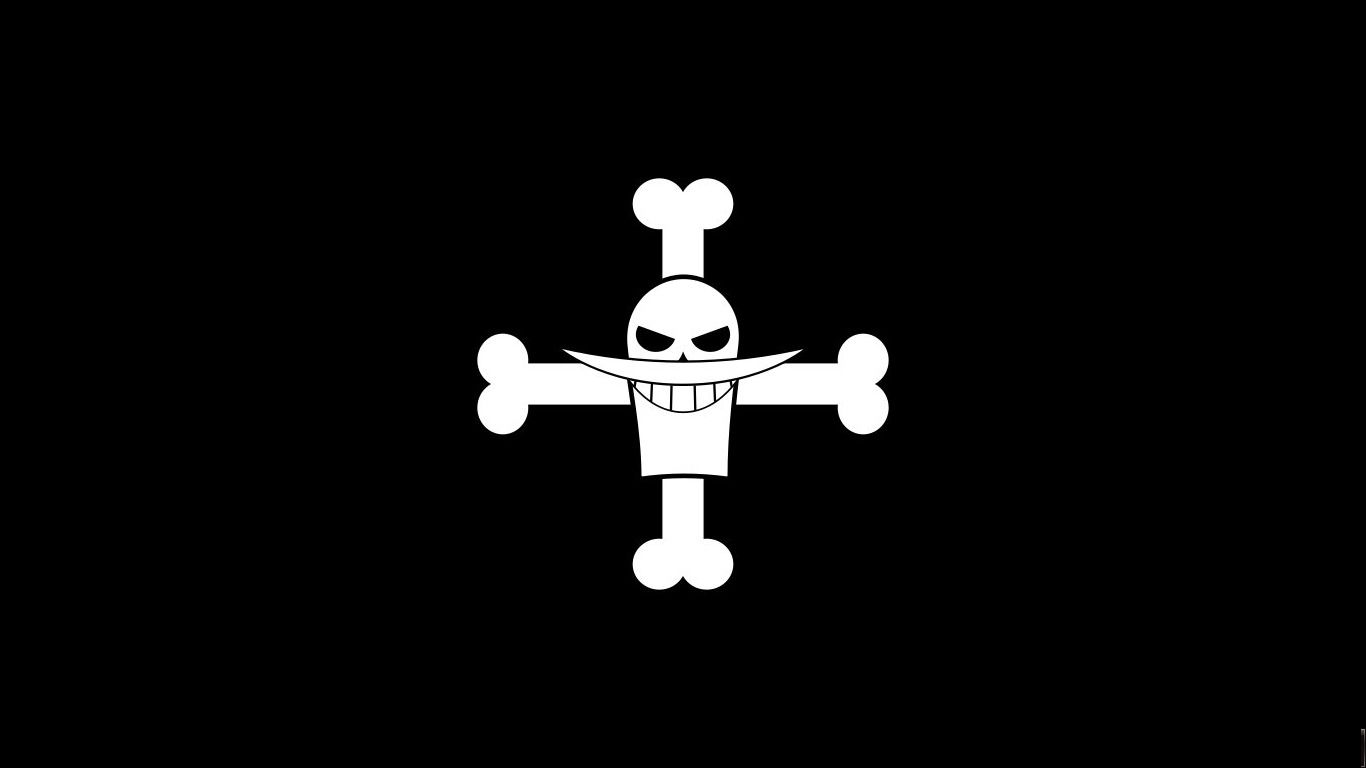 Bandiera Whitebeard Jolly Roger, 1366x768 720p, Laptop
