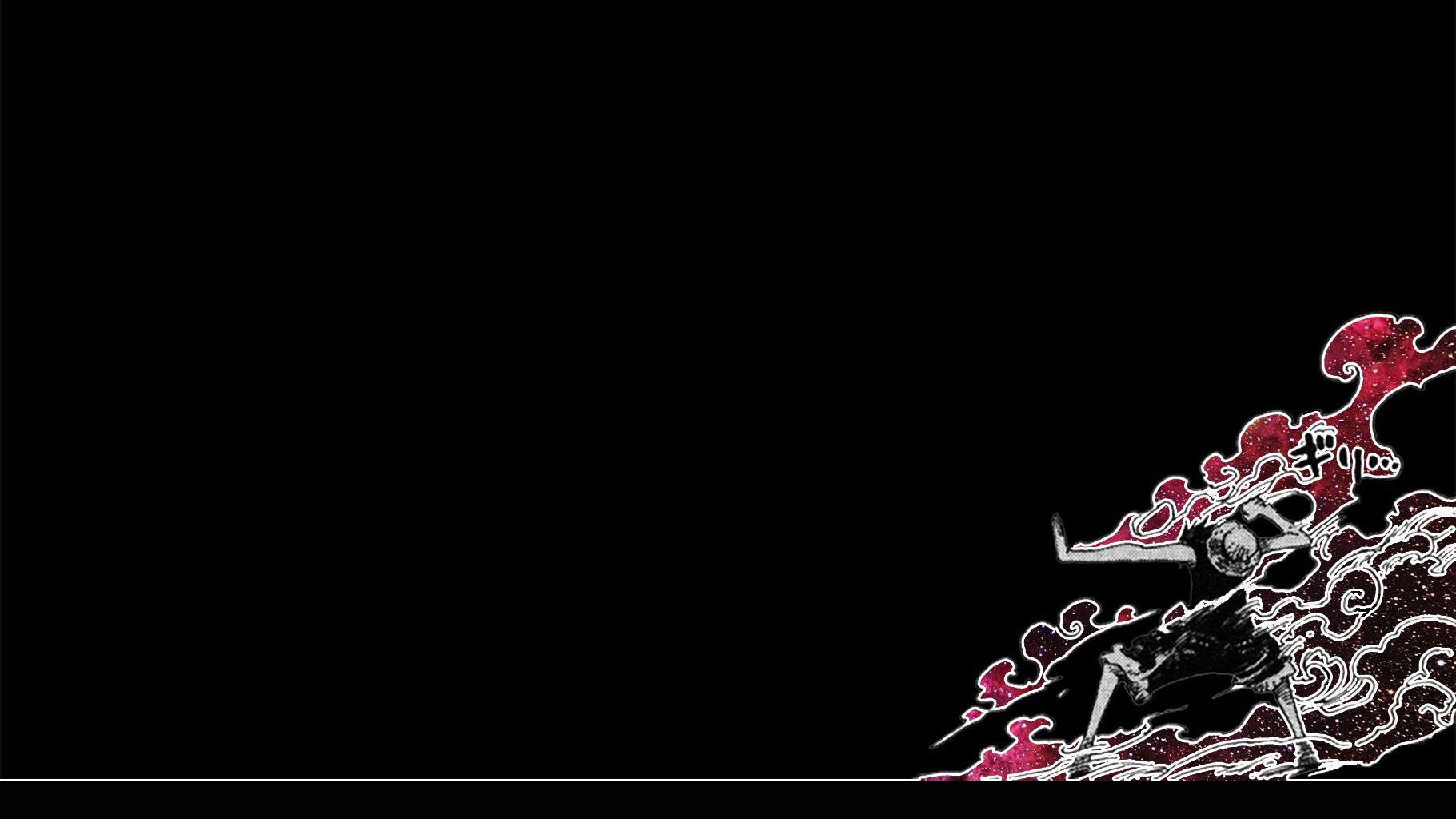 One Piece Luffy silhouette nero, 1821x1024 900p, PC