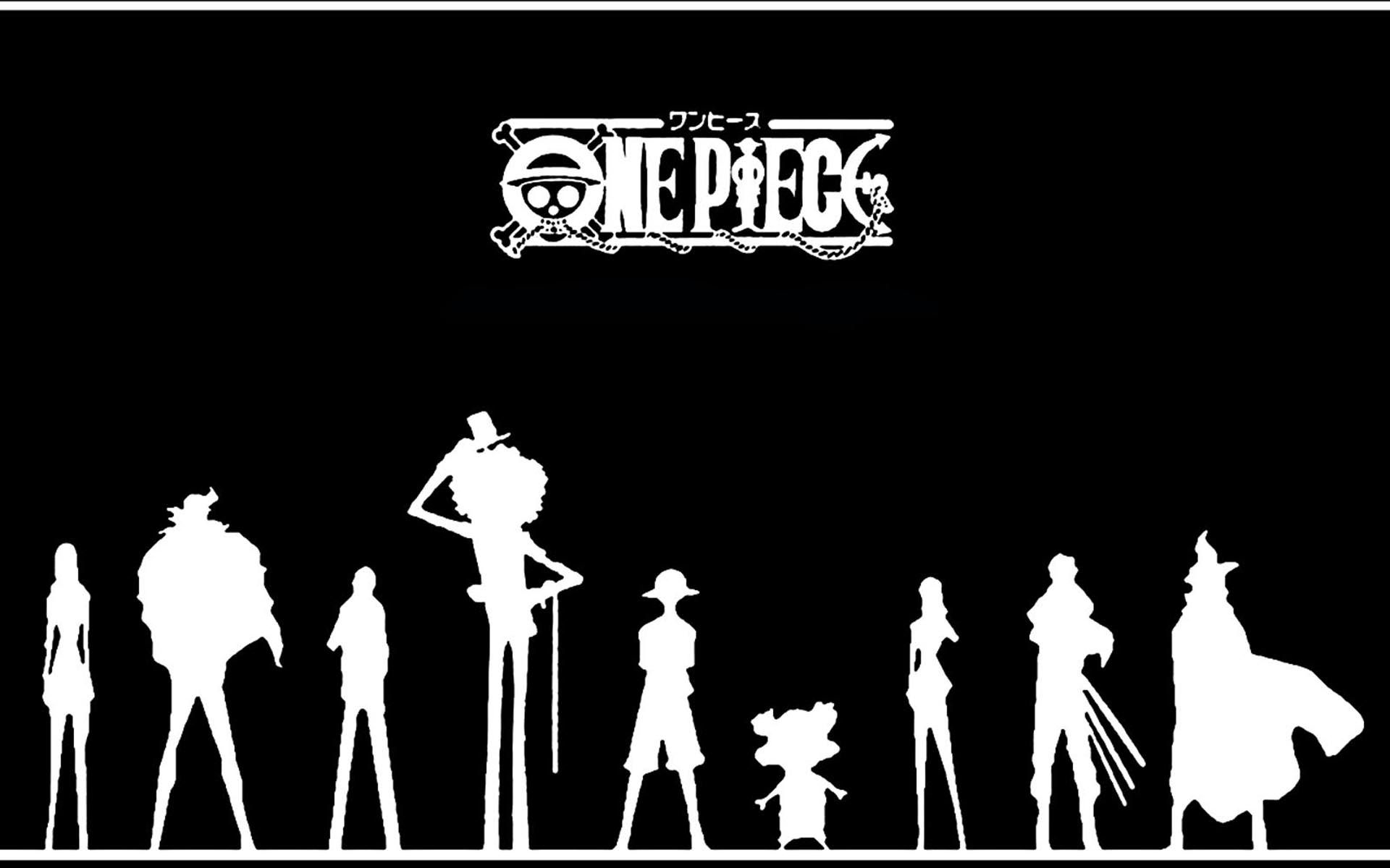 One Piece equipaggio sagome nere, Eiichiro Oda, 1920x1200 Full HD+ WUXGA, Laptop