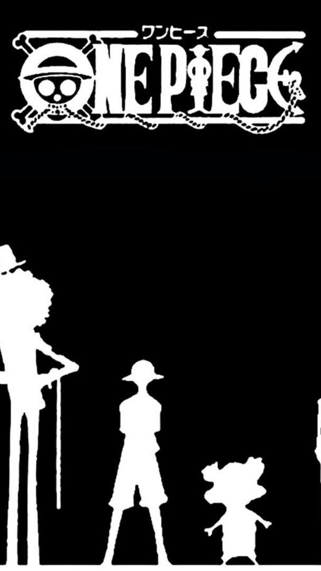 One Piece logo silhouette nero, 1080x1920 Full HD Verticale, Samsung Galaxy