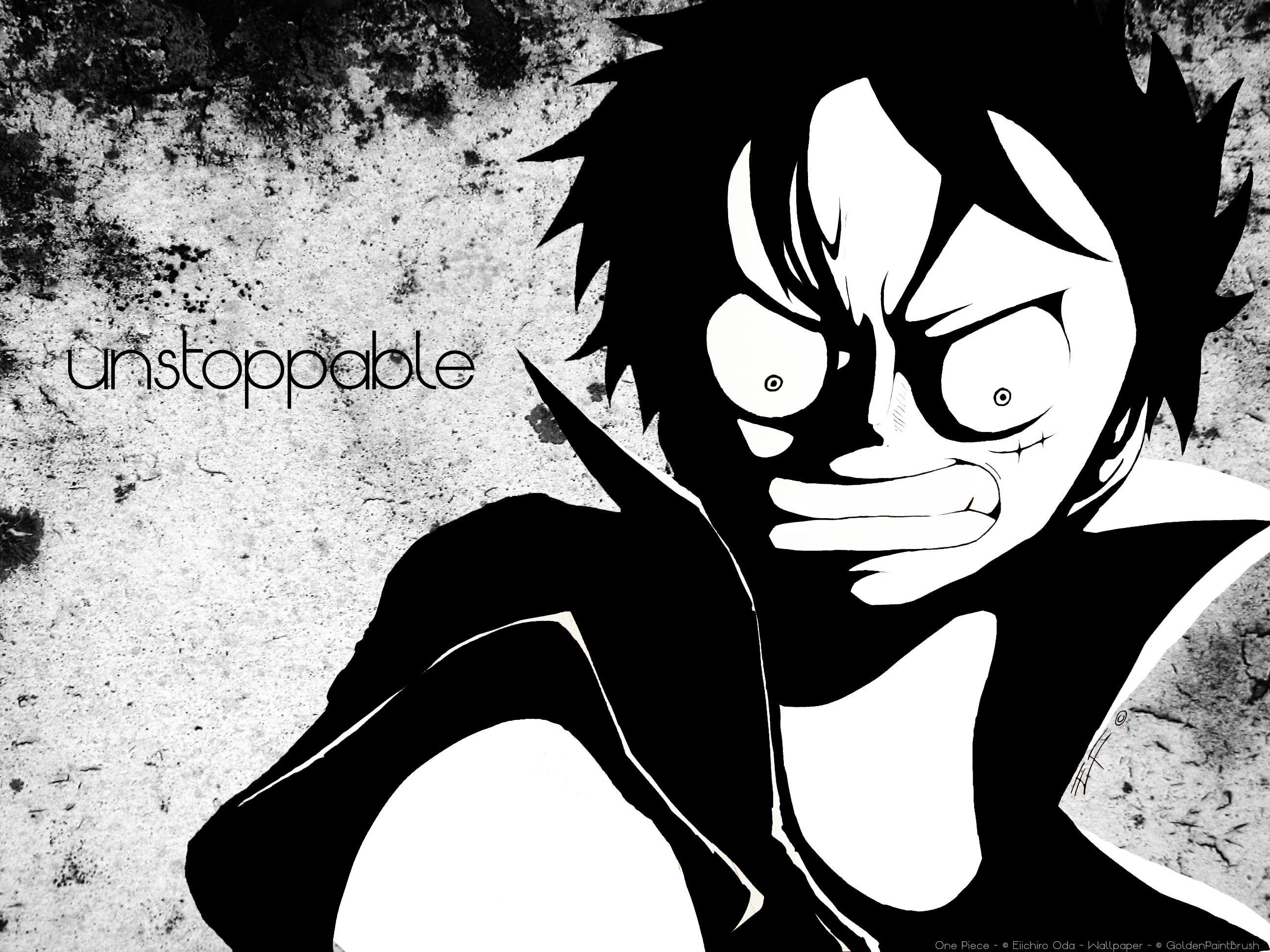 Luffy One Piece bianco e nero, 2592x1944 2K, PC