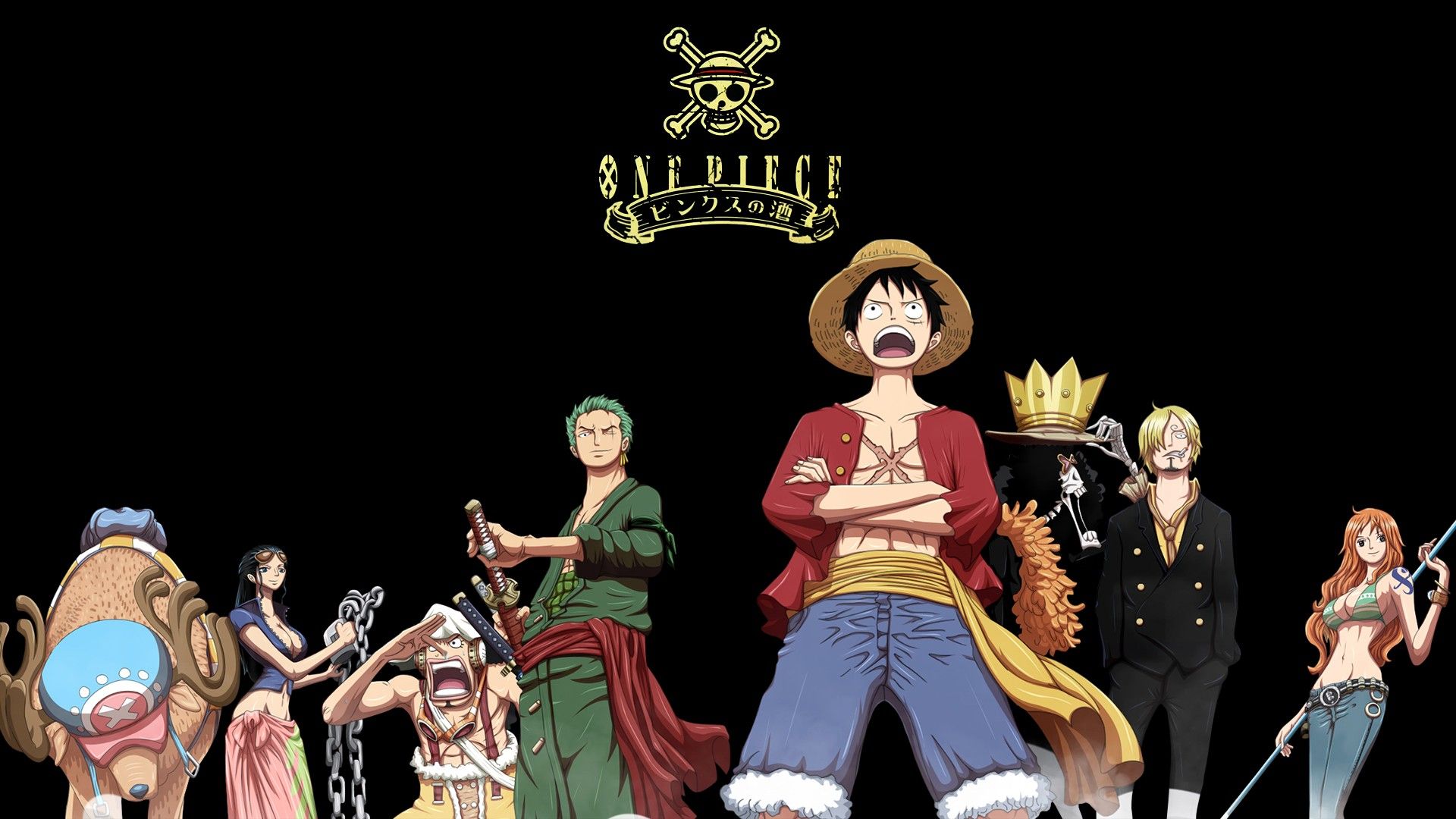One Piece personaggi sfondo nero, 1920x1080 Full HD 1080p, Desktop