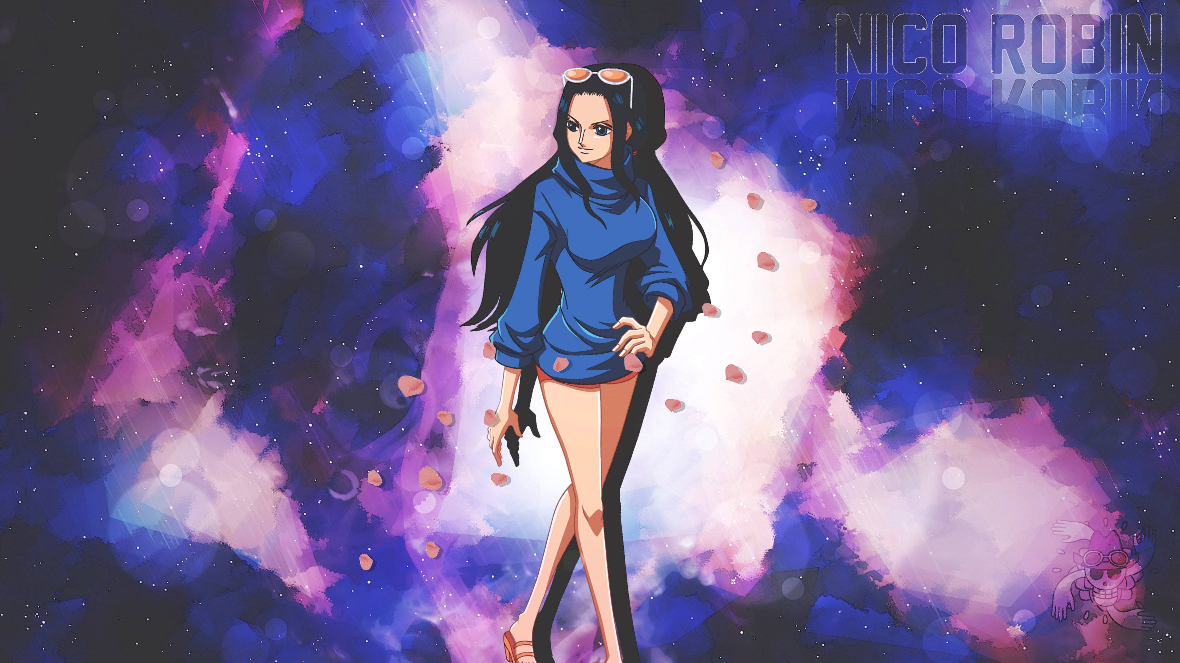 Nico Robin One Piece nero, 3840x2160 Ultra HD, 4K TV
