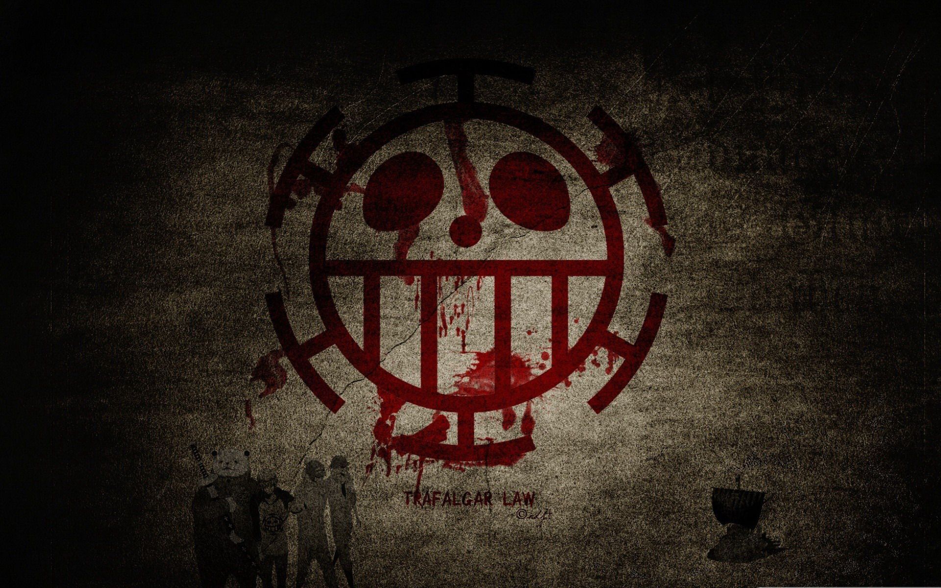 Logo Trafalgar Law sangue, 1920x1200 WUXGA, Desktop