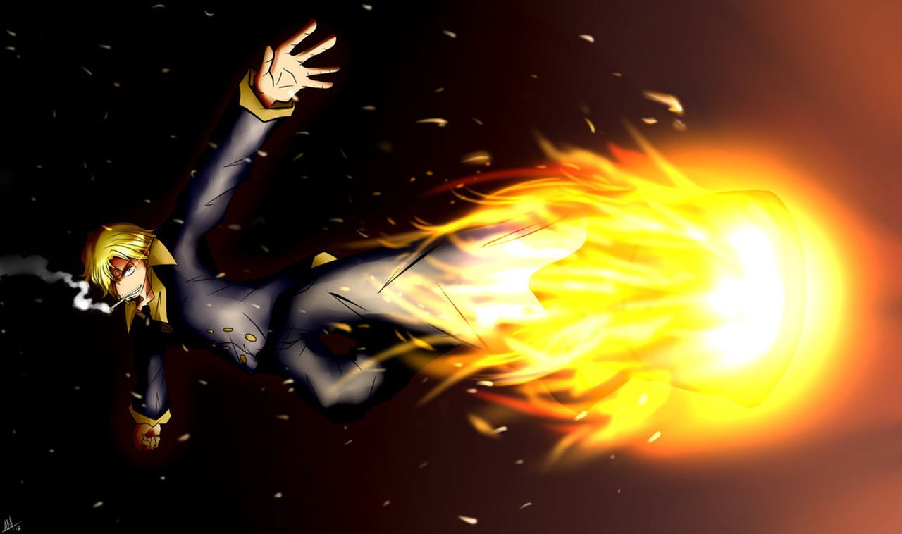 Sanji One Piece calcio infuocato, 1280x758 HD, Desktop
