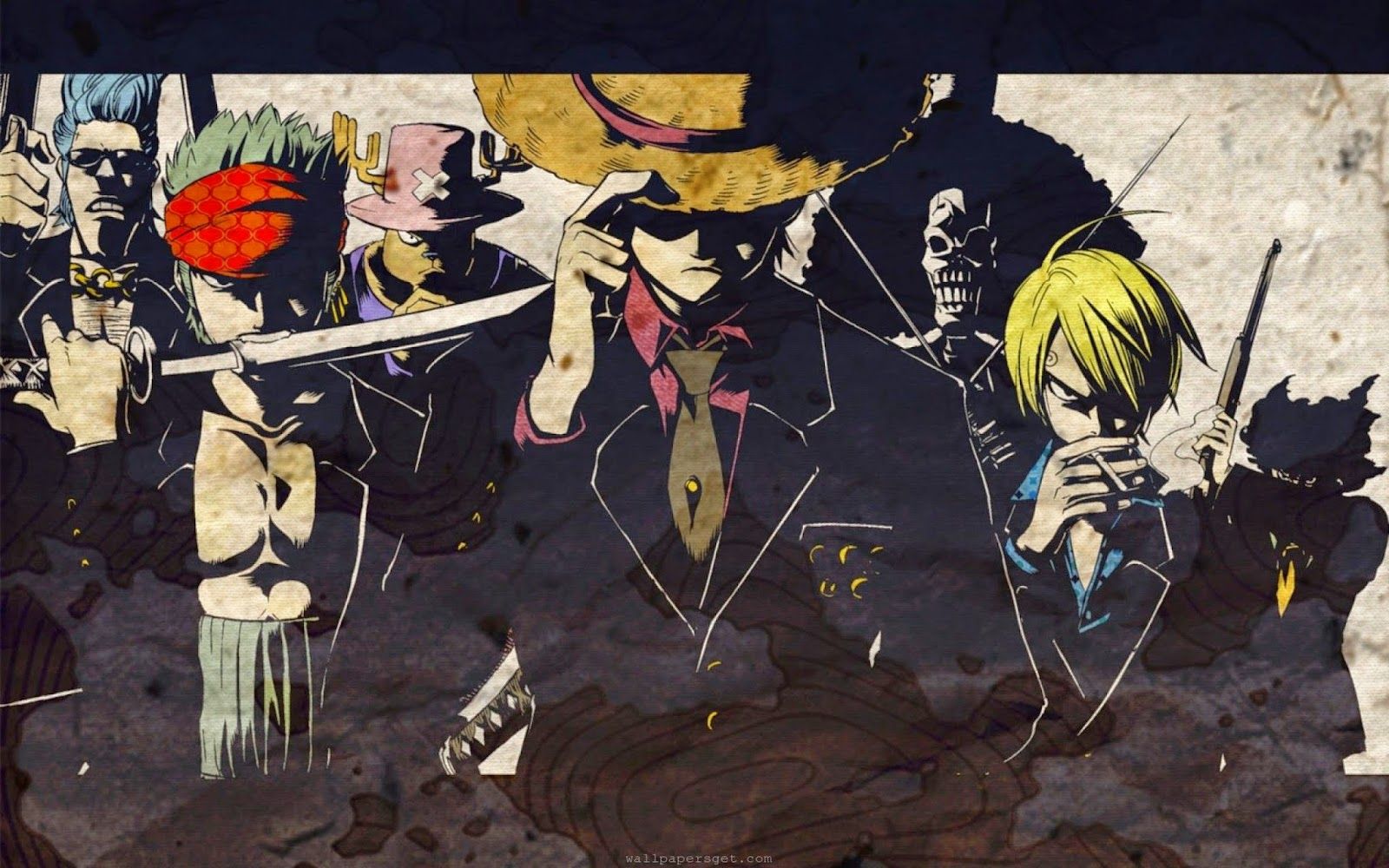 One Piece personaggi in nero, 1600x1000 HD, Lenovo Legion