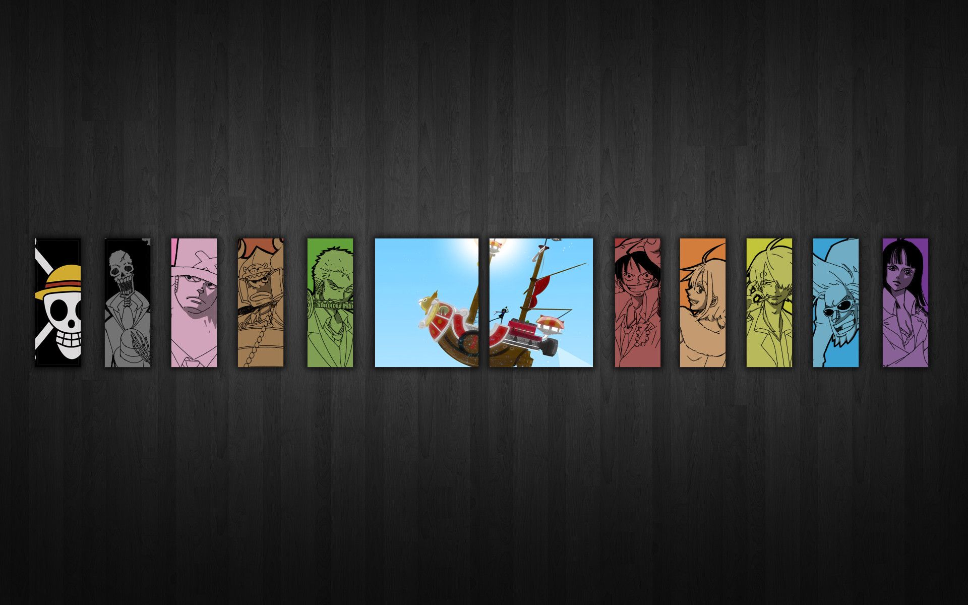One Piece personaggi pannelli colorati, 1920x1200 WUXGA, Desktop