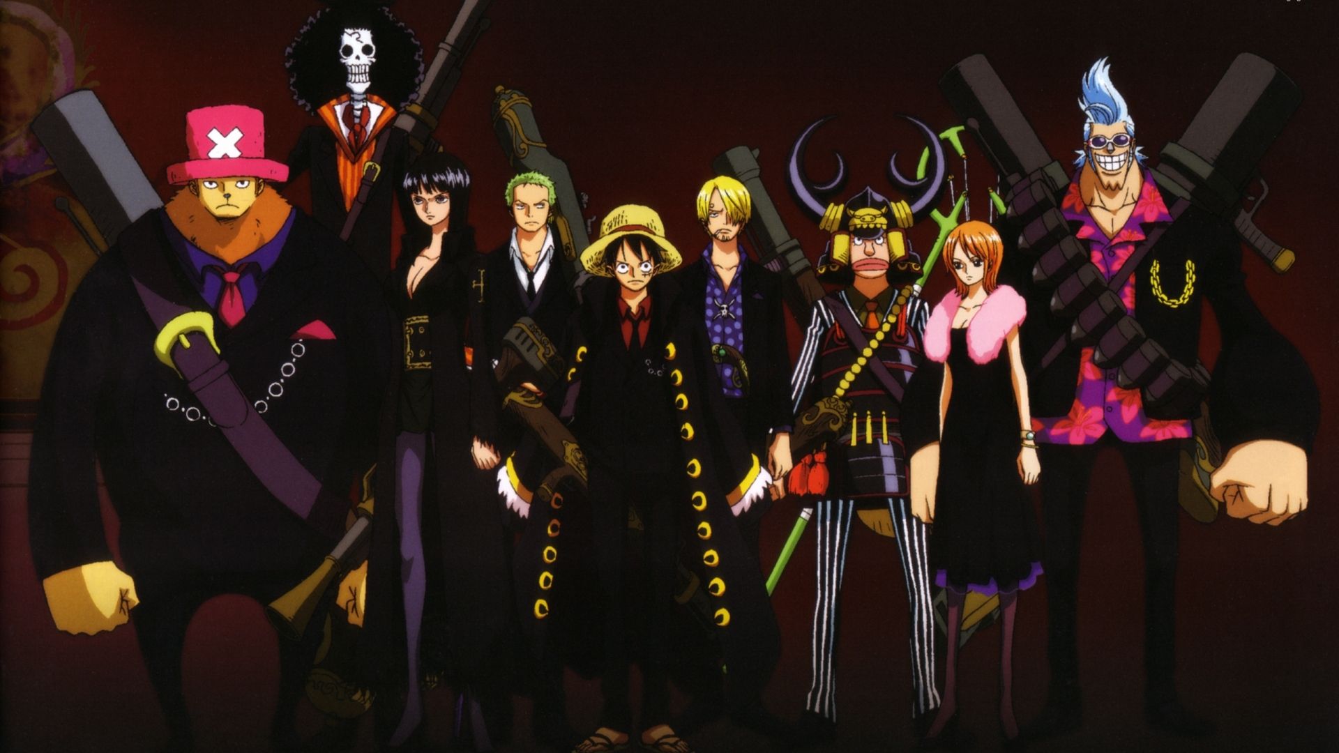 One Piece personaggi in nero, 1920x1080 1080p, Desktop