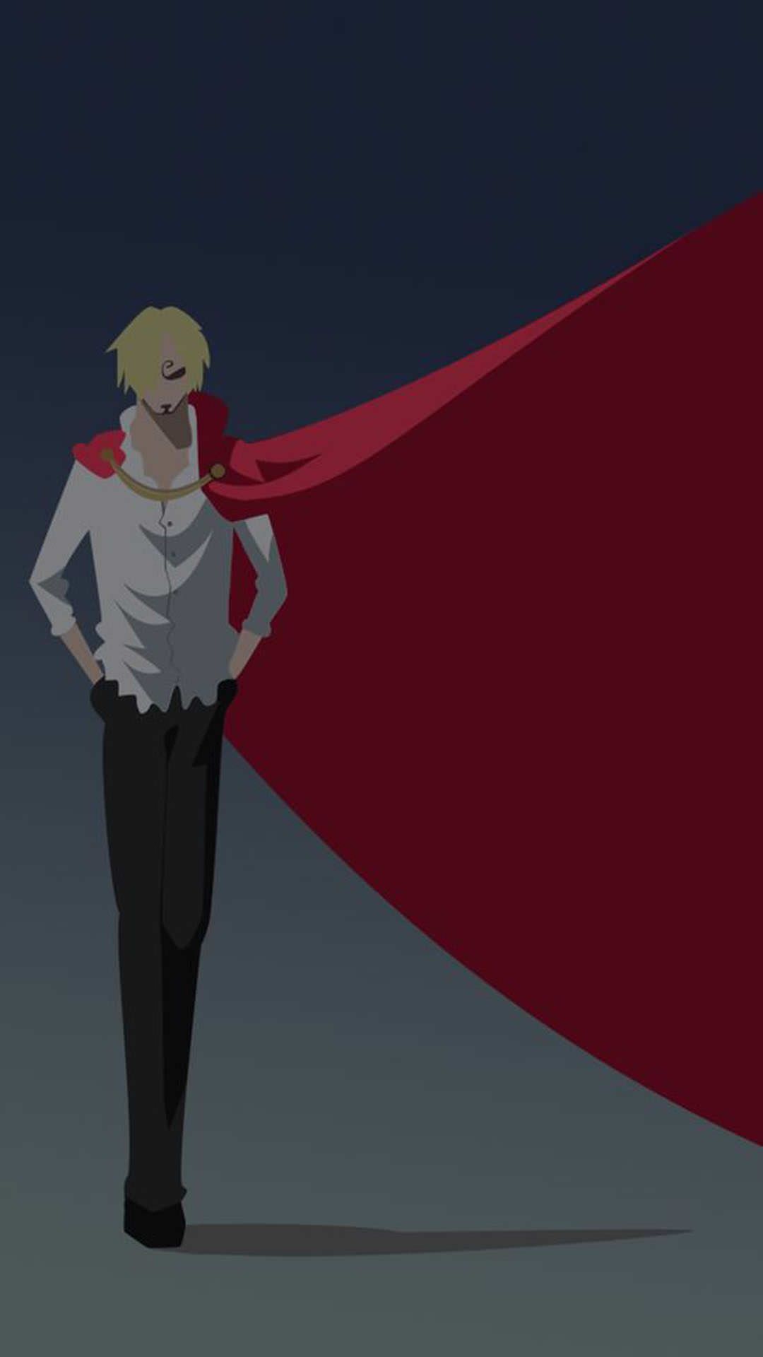 Sanji One Piece mantello rosso, 1080x1920 Verticale, Mobile
