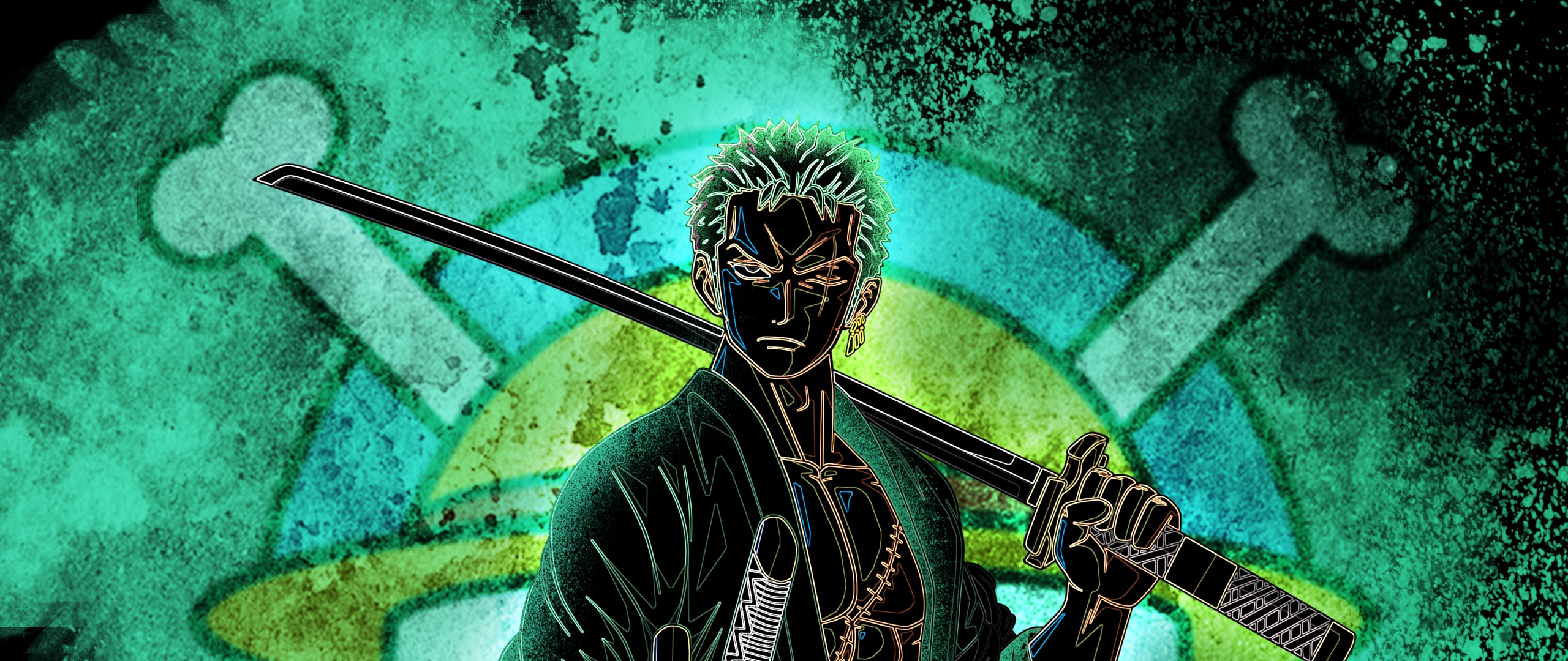 Roronoa Zoro, One Piece, 2560x1080 Panoramico, Monitor Gaming