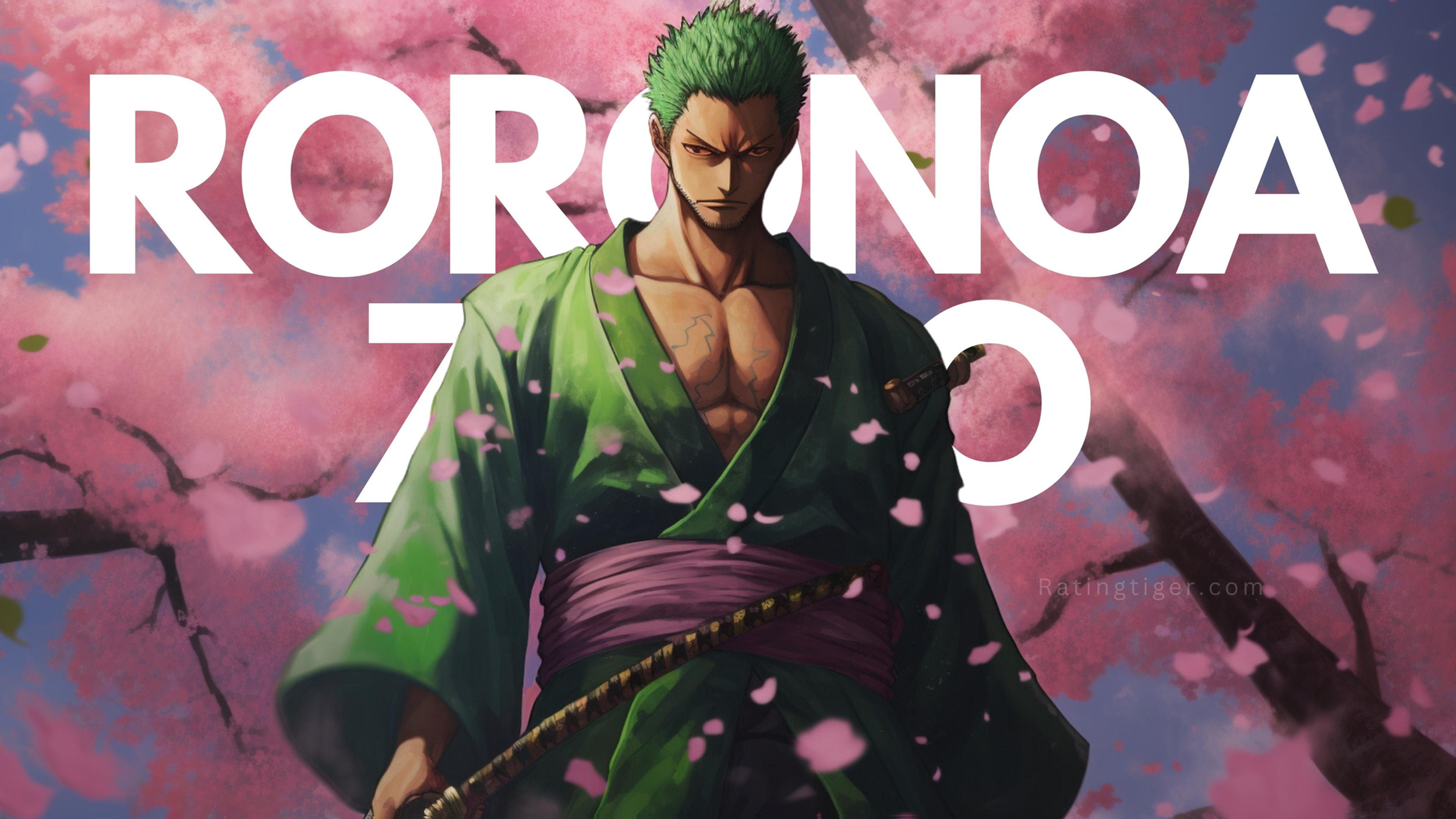 Roronoa Zoro One Piece fiori di ciliegio, 2500x1406 Hi-Res, PC Desktop