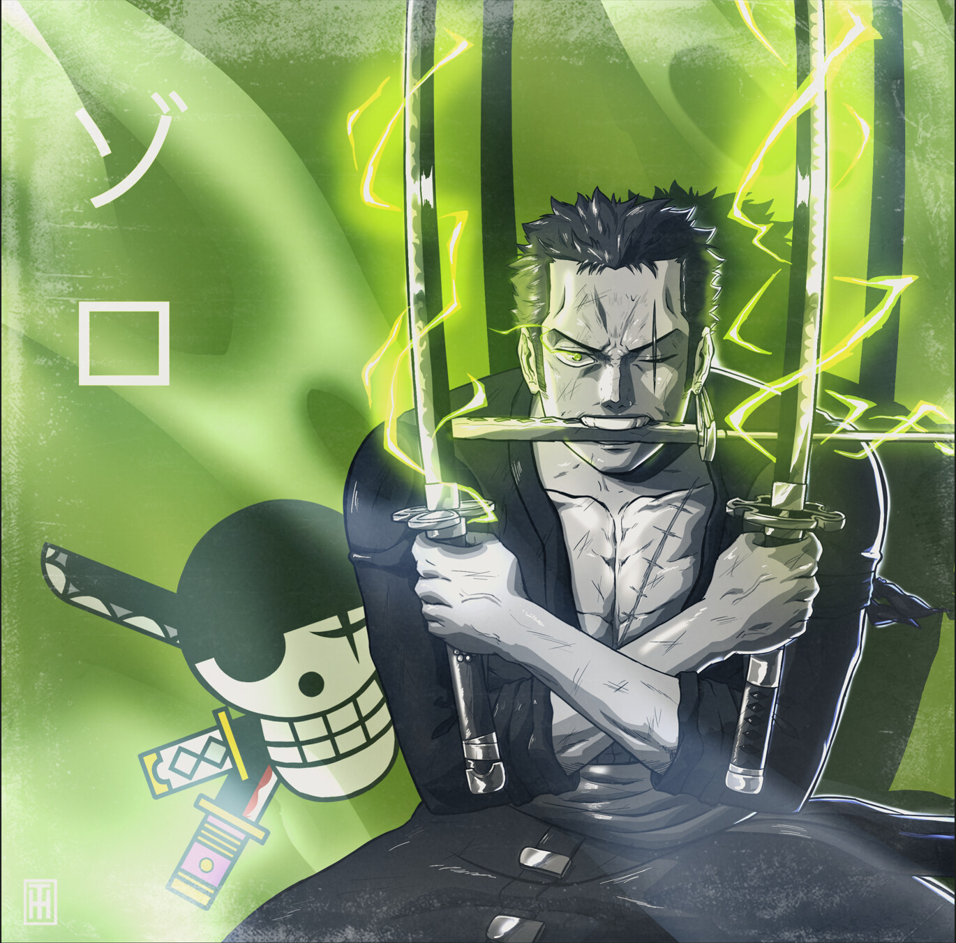 Roronoa Zoro One Piece spade, Eiichiro Oda, 1370x1352 720p, PC