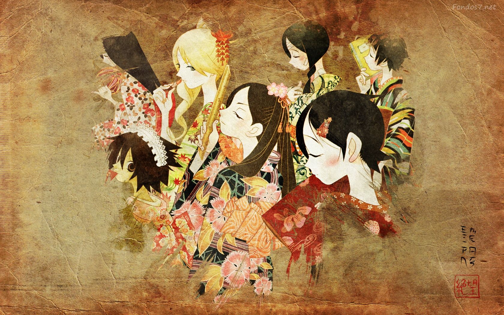 Donne in kimono giapponesi, 1680x1050 HD Ready, PC