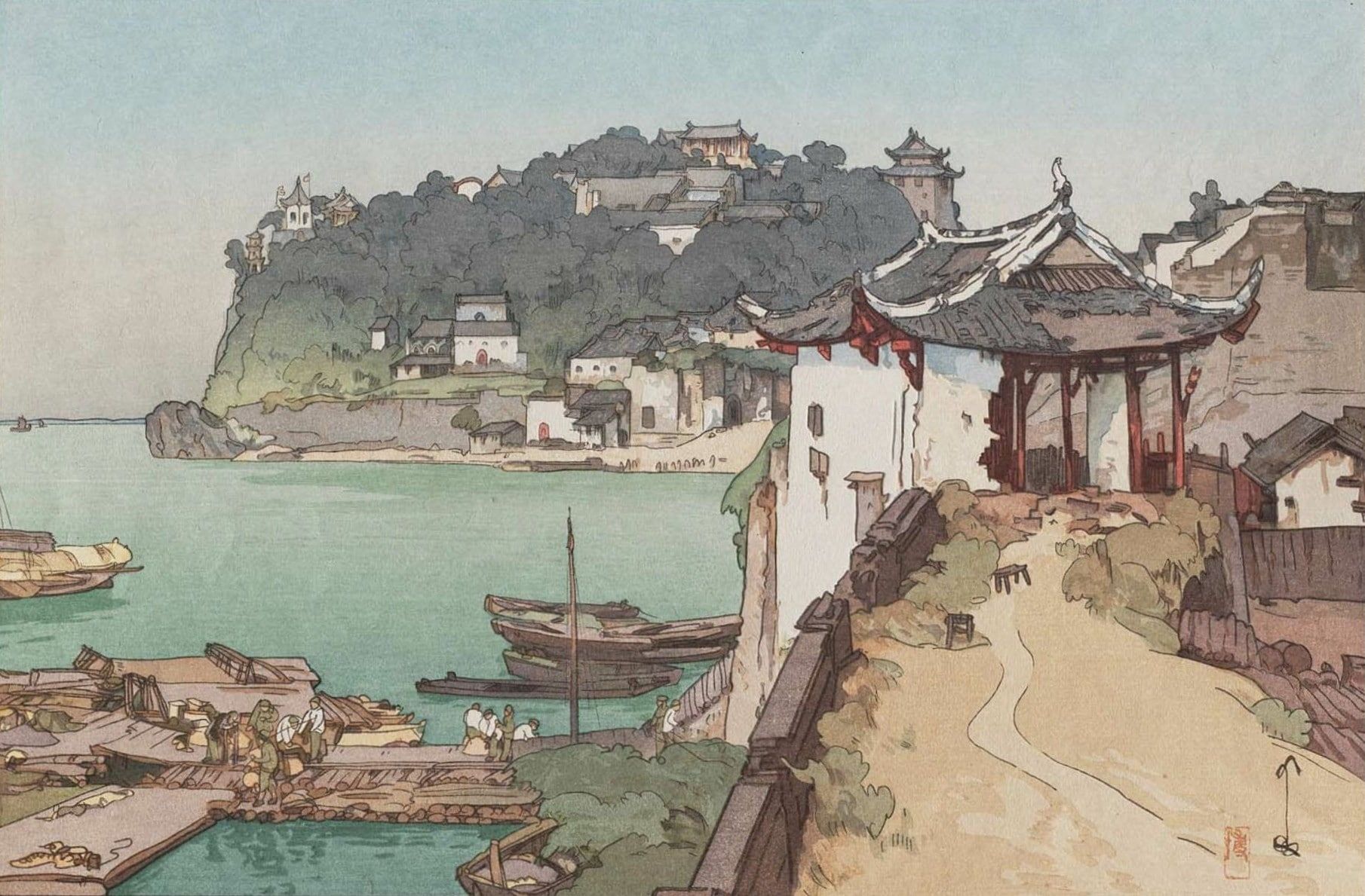 Villaggio costiero con barche, 1810x1189 900p, PC