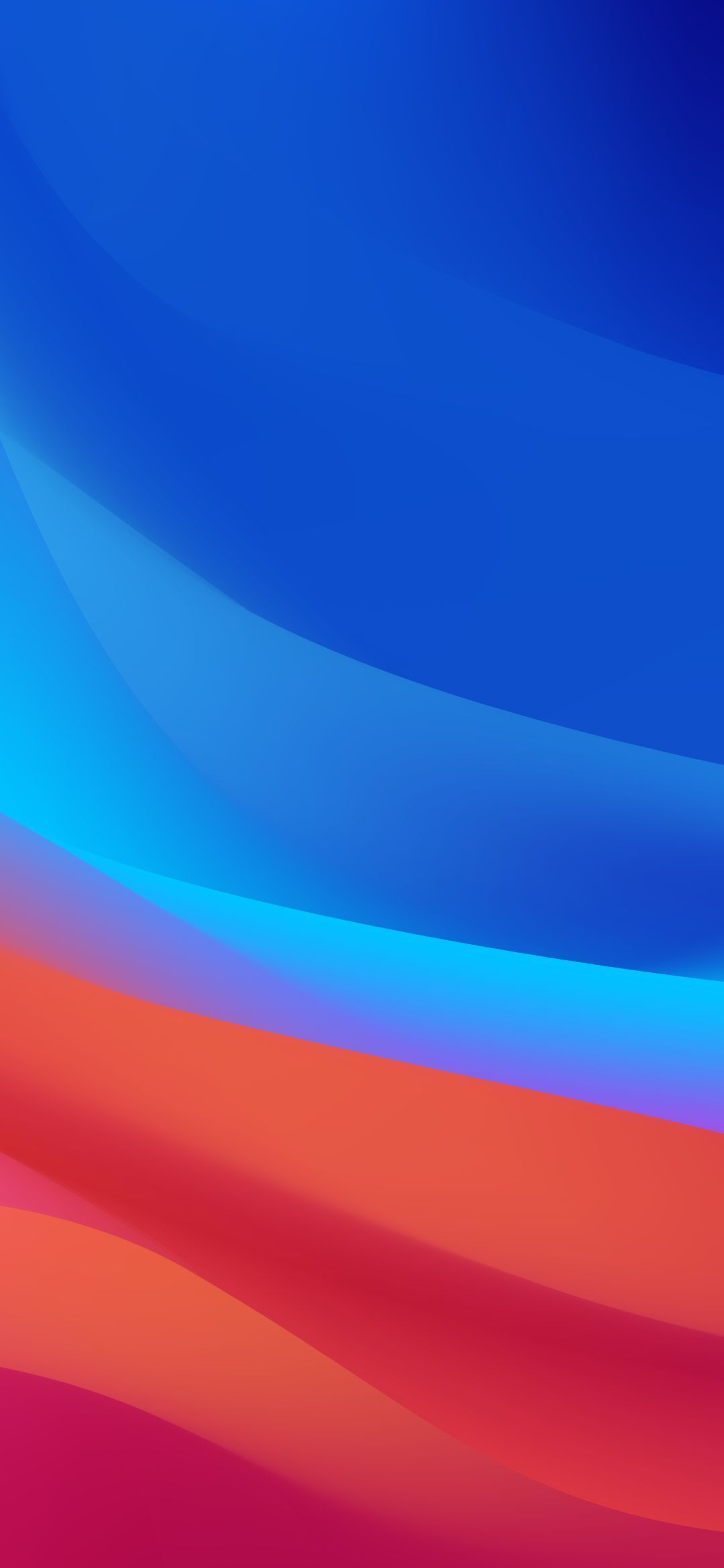 Onde astratte blu e arancione, 1080x2340 Verticale, Telefono