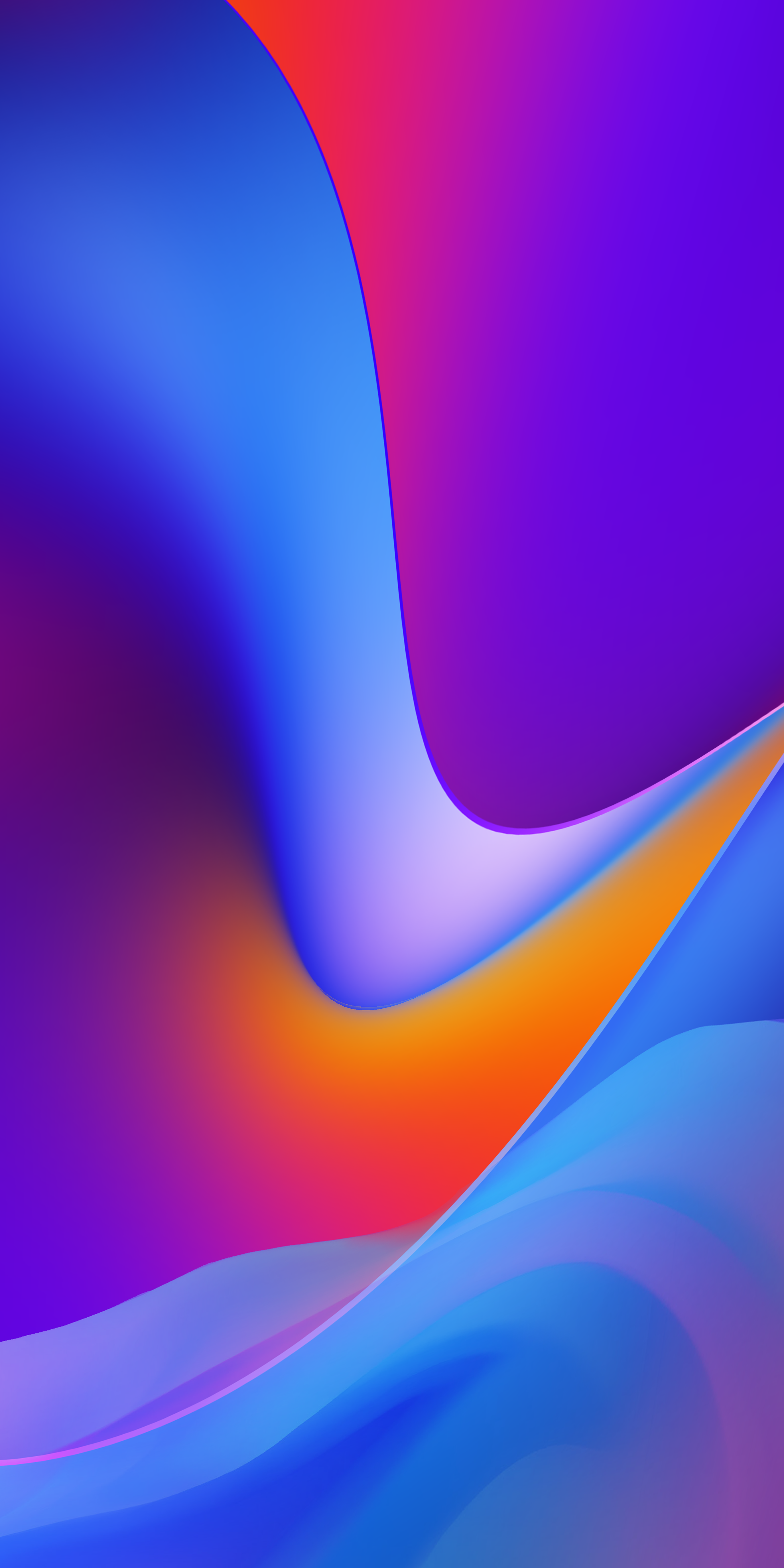 Onde astratte blu arancione, 2750x5500 Full HD Verticale, Google Pixel