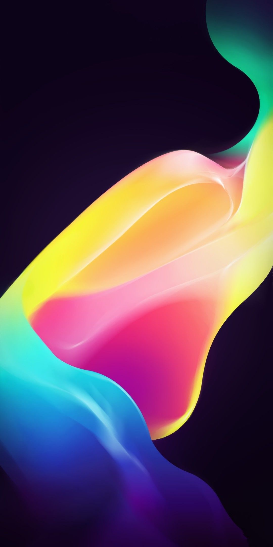 Onda astratta multicolore fluida, 1080x2160 Verticale, Mobile