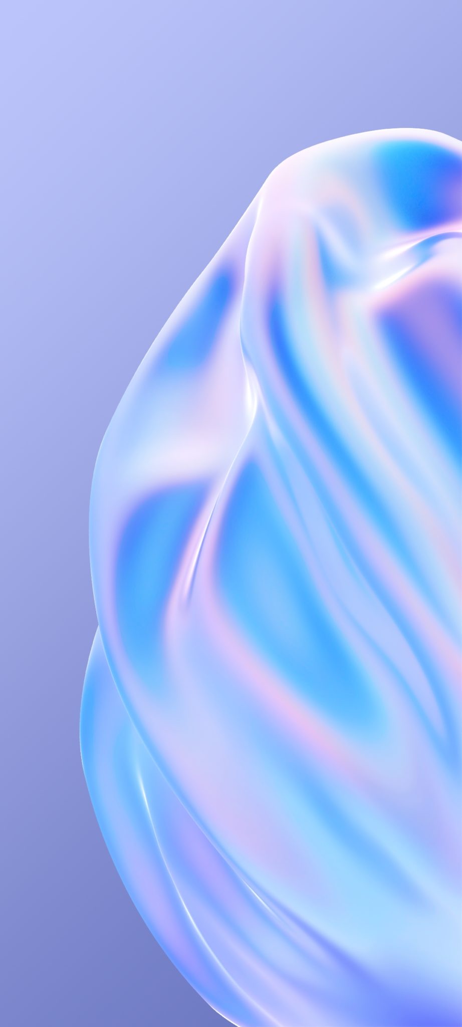Forma astratta iridescente blu, 922x2048 Verticale, OnePlus
