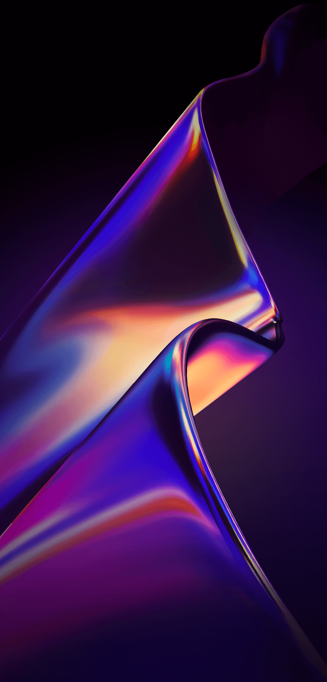 Onda astratta olografica colorata, 1080x2248 Verticale, Telefono