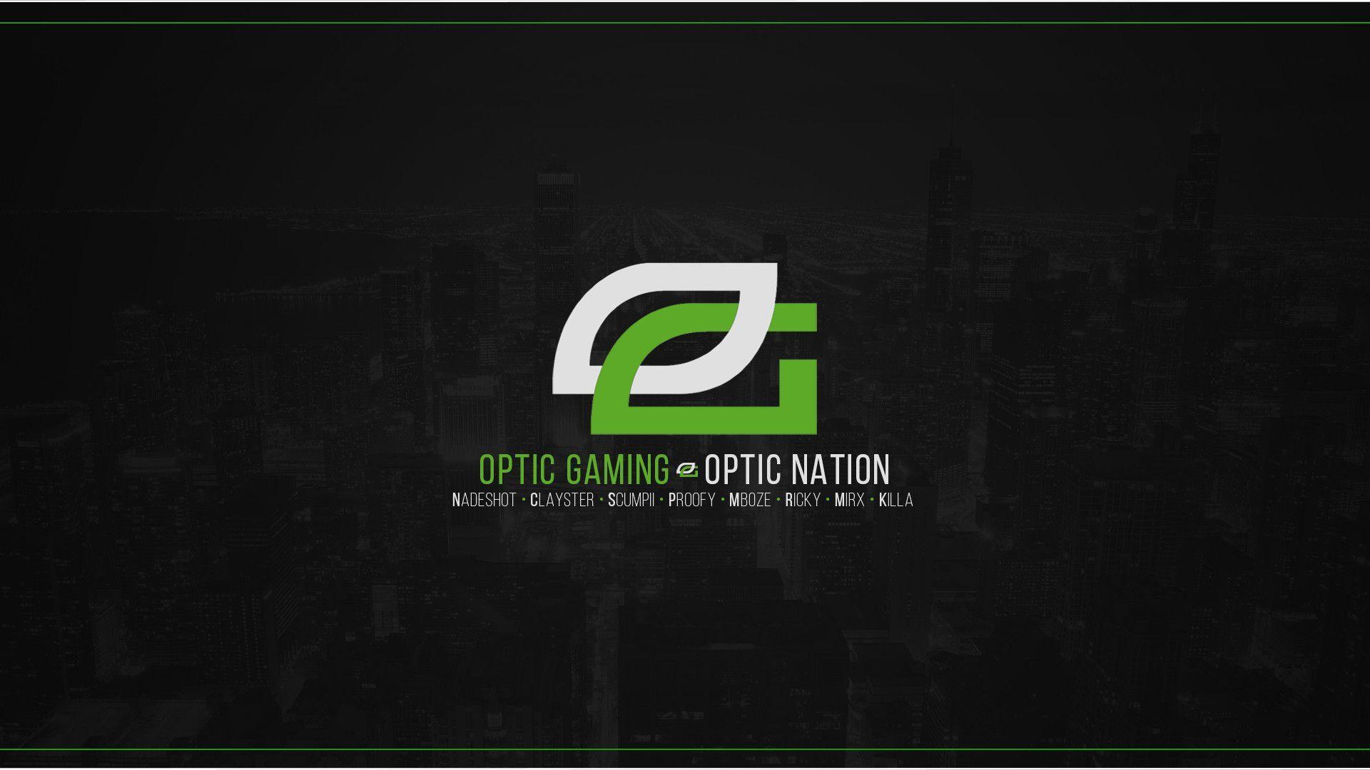 Logo OpTic Gaming verde, 1920x1080 Full HD, Desktop