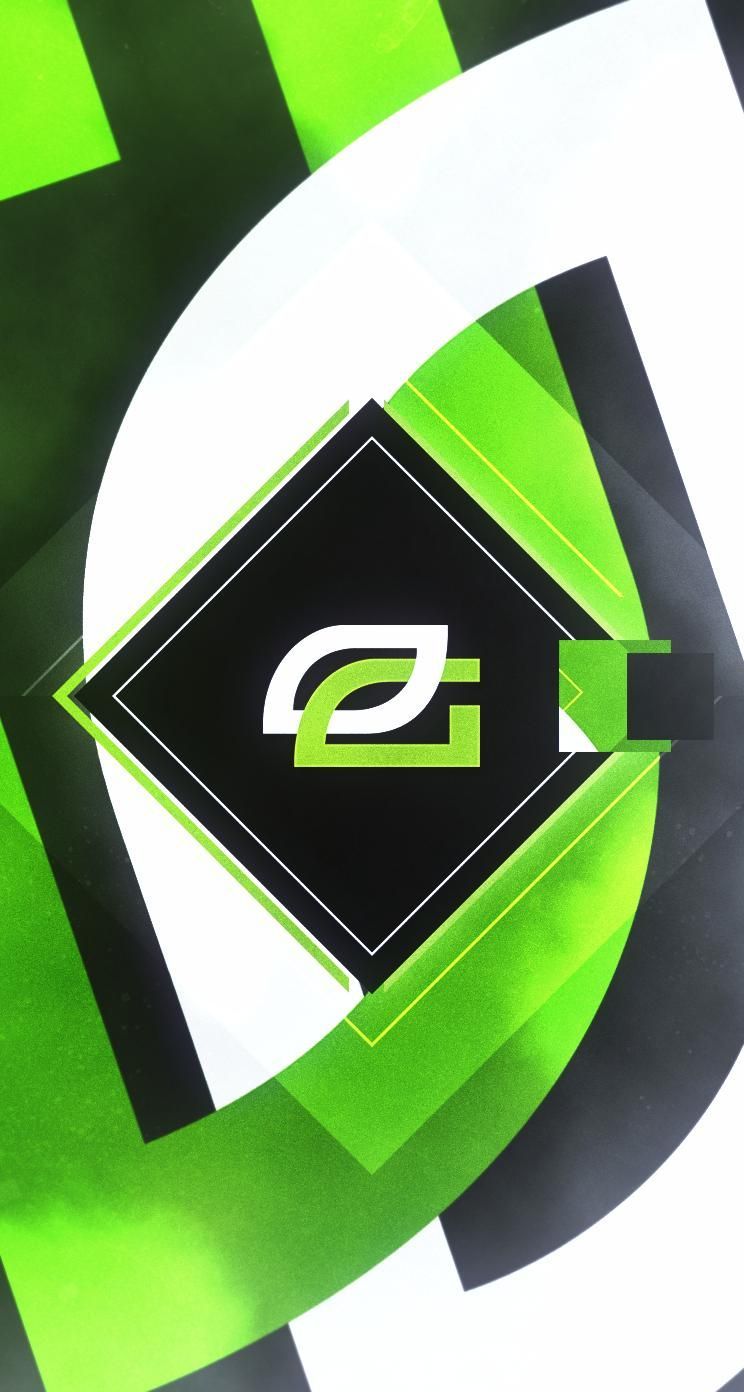 Logo OpTic Gaming verde nero, esport, 744x1392 Verticale, Telefono
