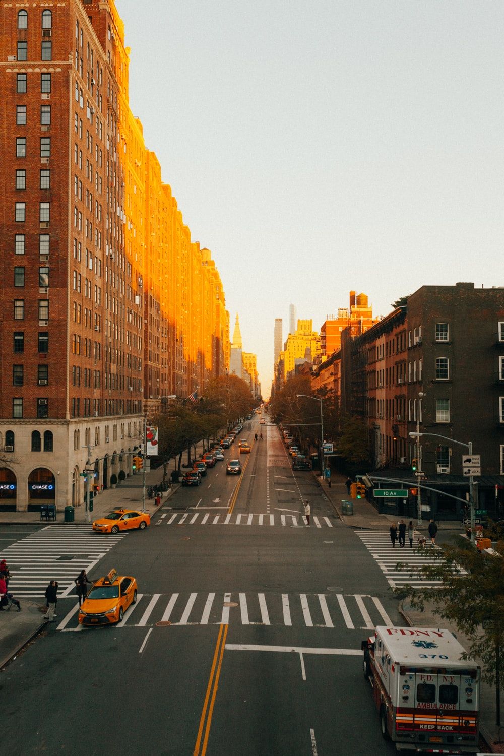 Strada di New York al tramonto, 1000x1500 Full HD Verticale, iPhone