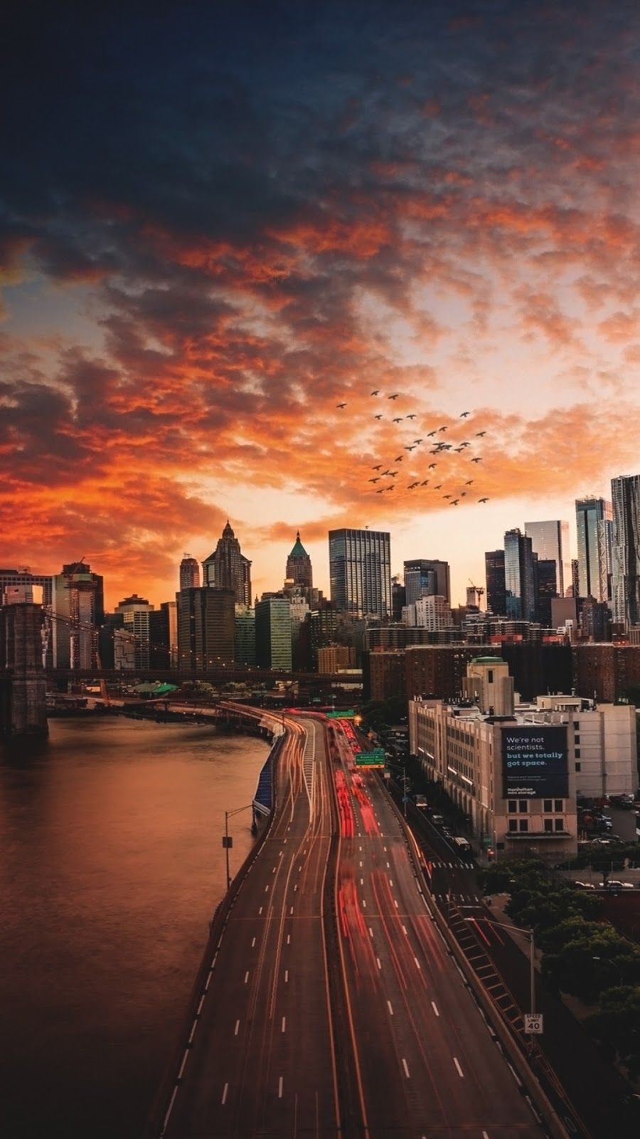 Skyline città al tramonto, 900x1600 Full HD Verticale, Realme