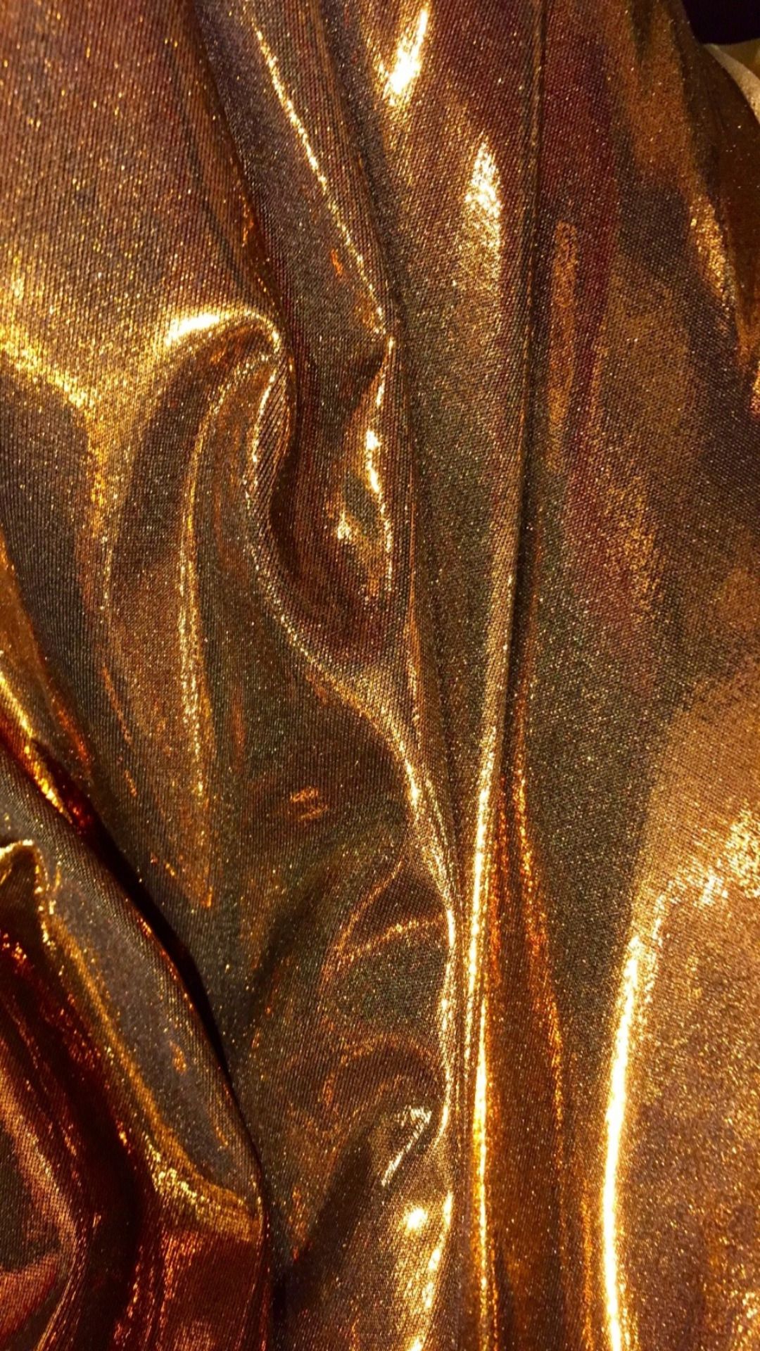 tessuto dorato lucido drappeggiato, 1080x1920 Verticale, Mobile