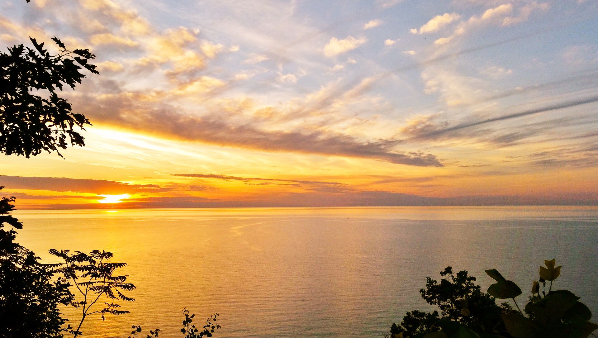 Tramonto dorato sul mare, 1920x1085 Full HD 1080p, Desktop