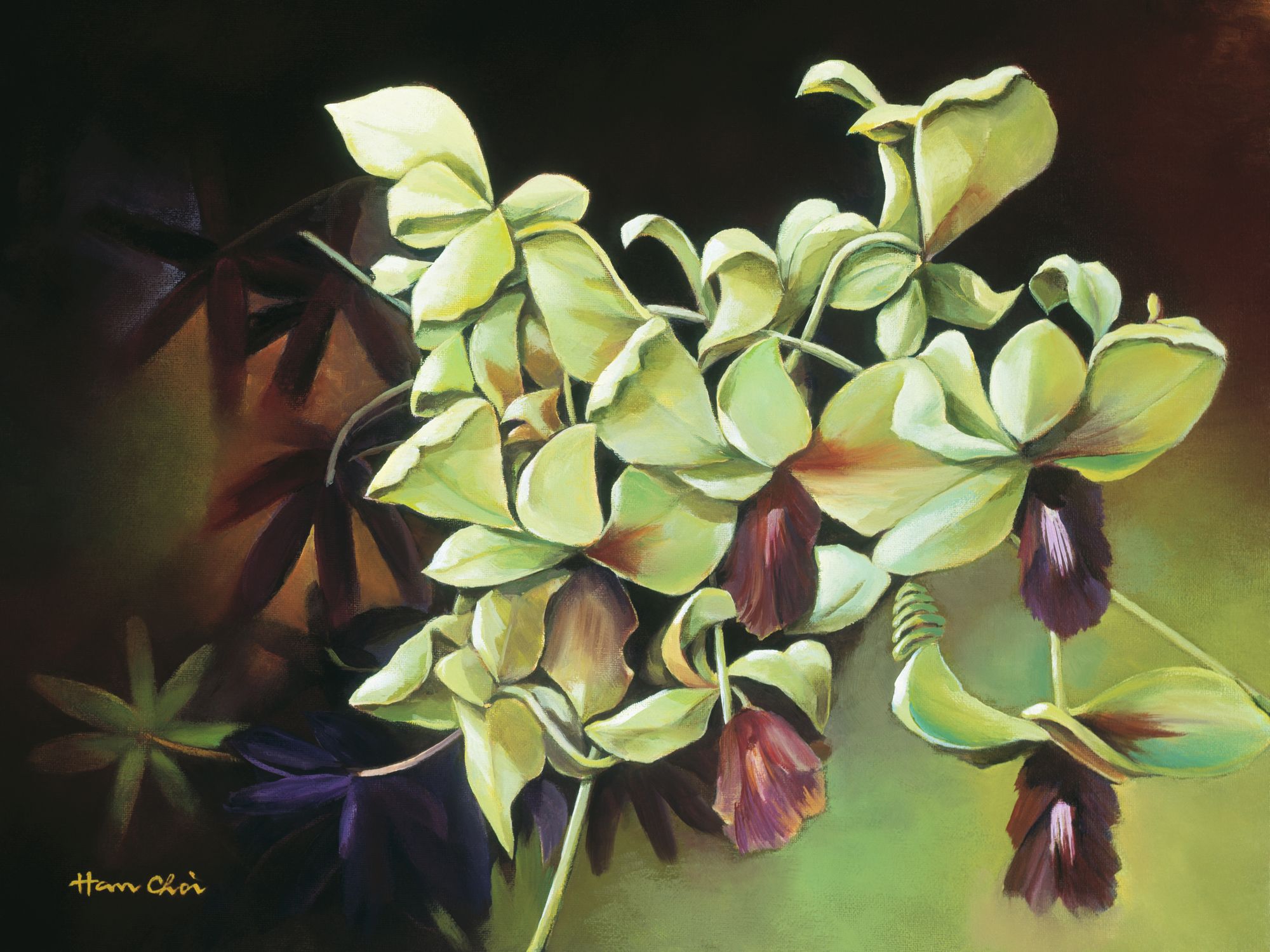 Orchidea blu con riflesso acqua, 3888x3545 UHD, Monitor 4K