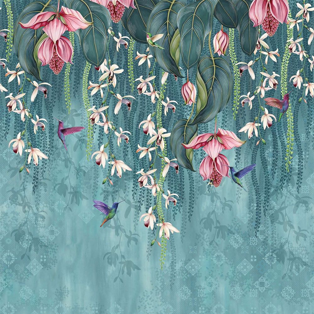 Orchidee rosa e foglie verdi, 1000x1000 HD, Desktop