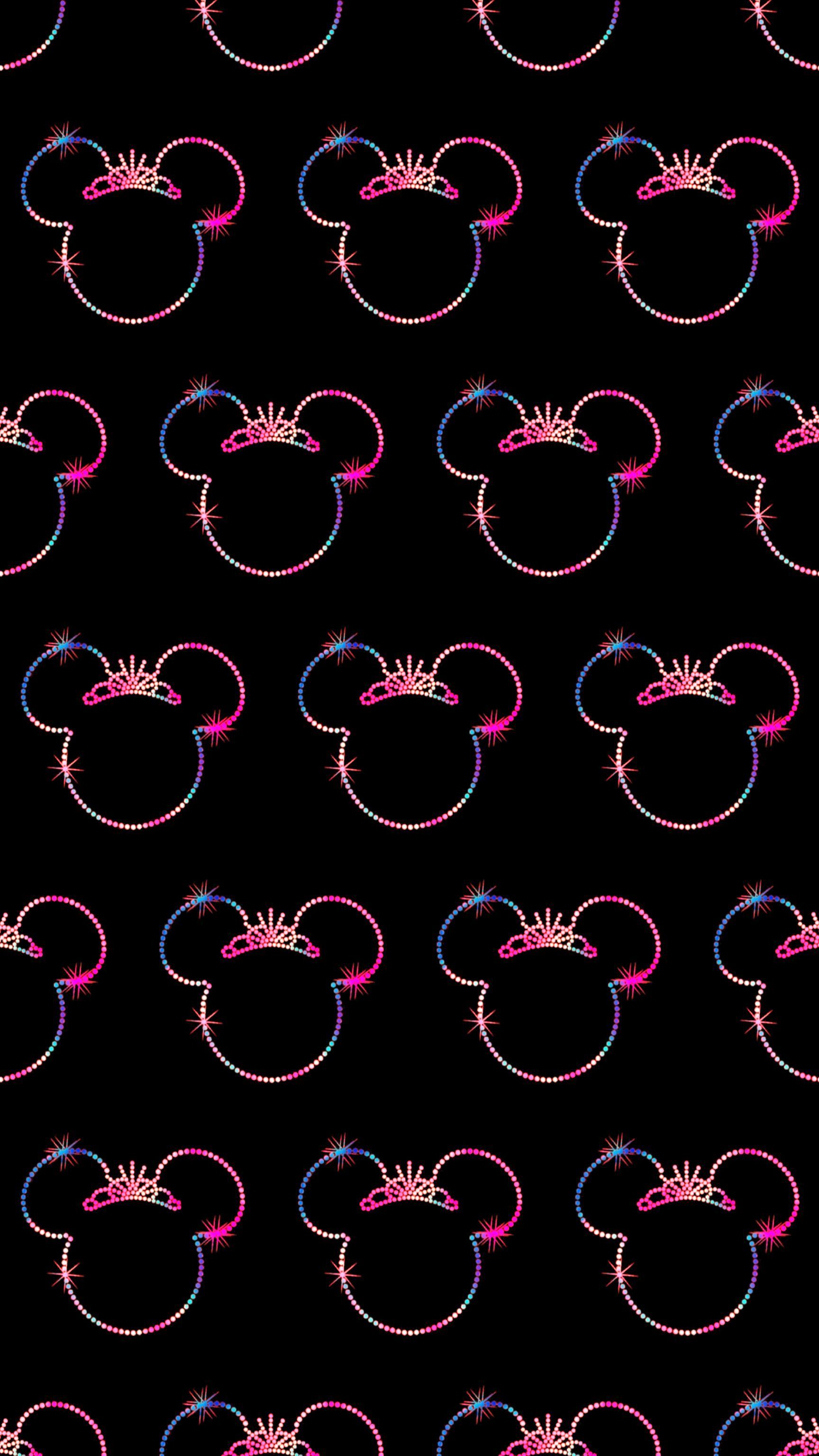 Sagome Minnie Mouse glitter rosa, 1728x3072 Verticale, Telefono