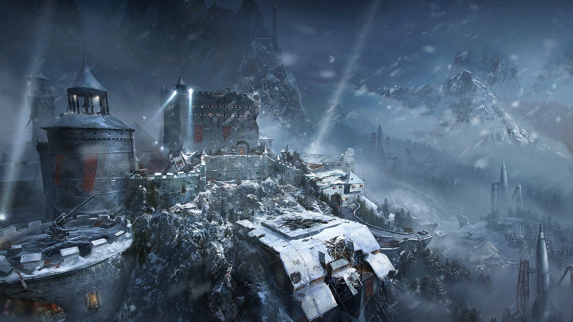 Der Eisendrache castello innevato, 1920x1080 Full HD, PC Desktop