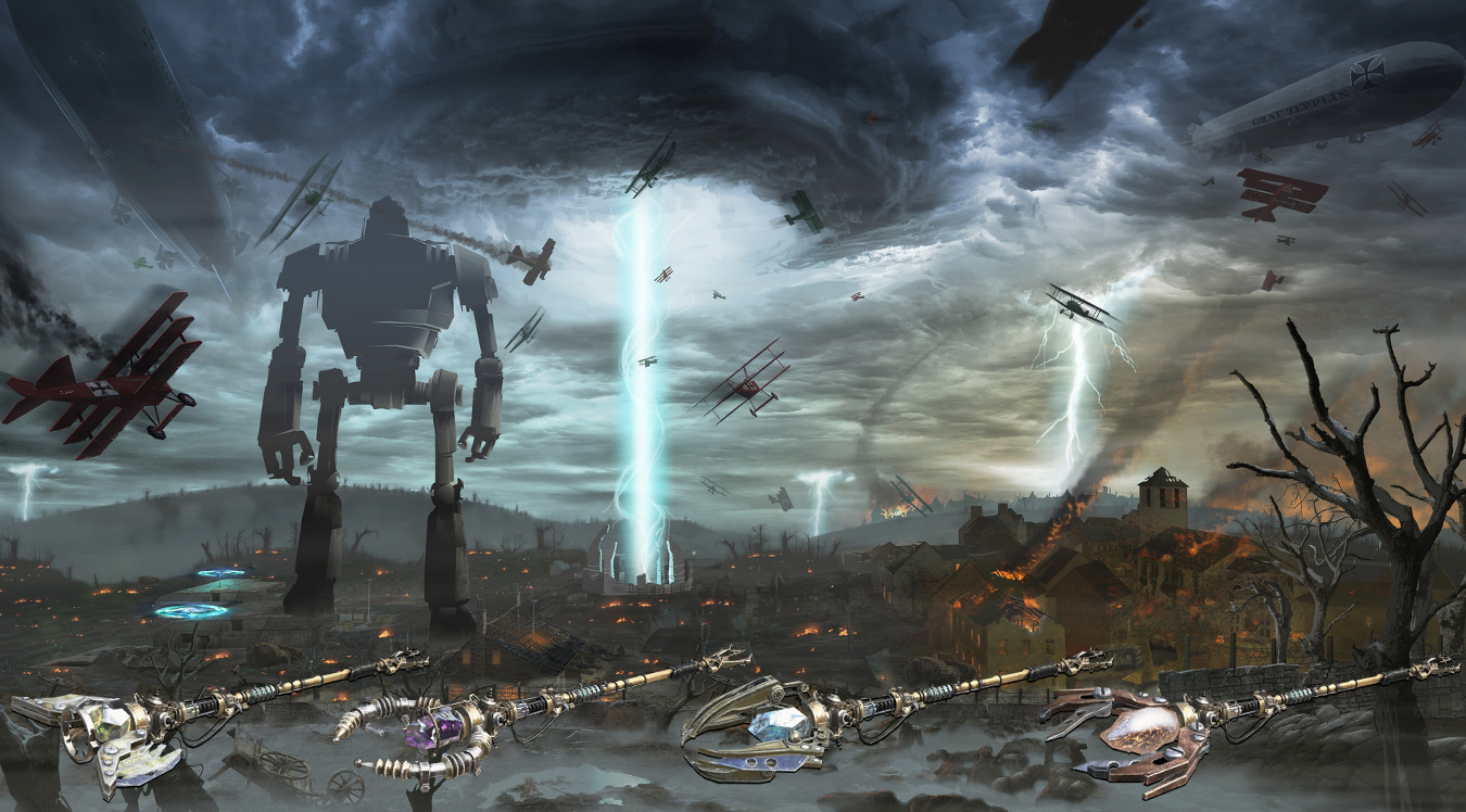 Origins Black Ops 3 robot gigante, 1350x748 HD, Desktop