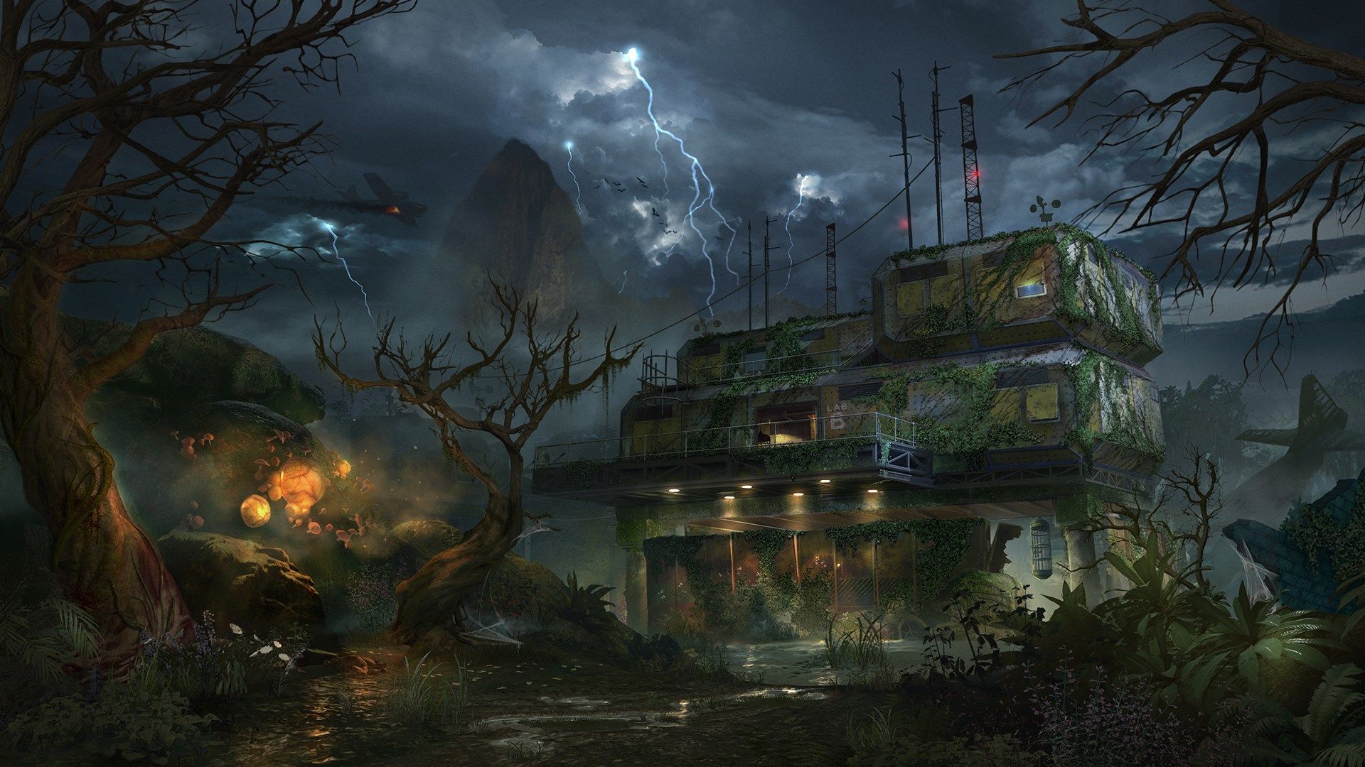 Zombies Origins scena notturna, 1920x1080 Full HD, PC