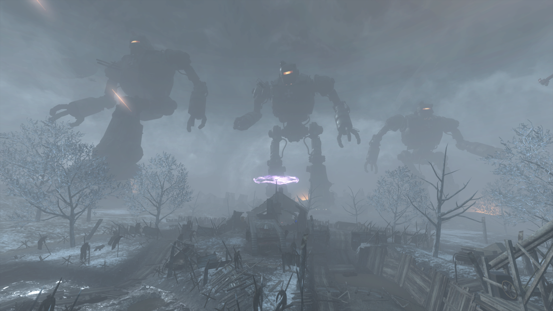 Robot giganti scena innevata Origins, 1920x1080 Full HD 1080p, PC