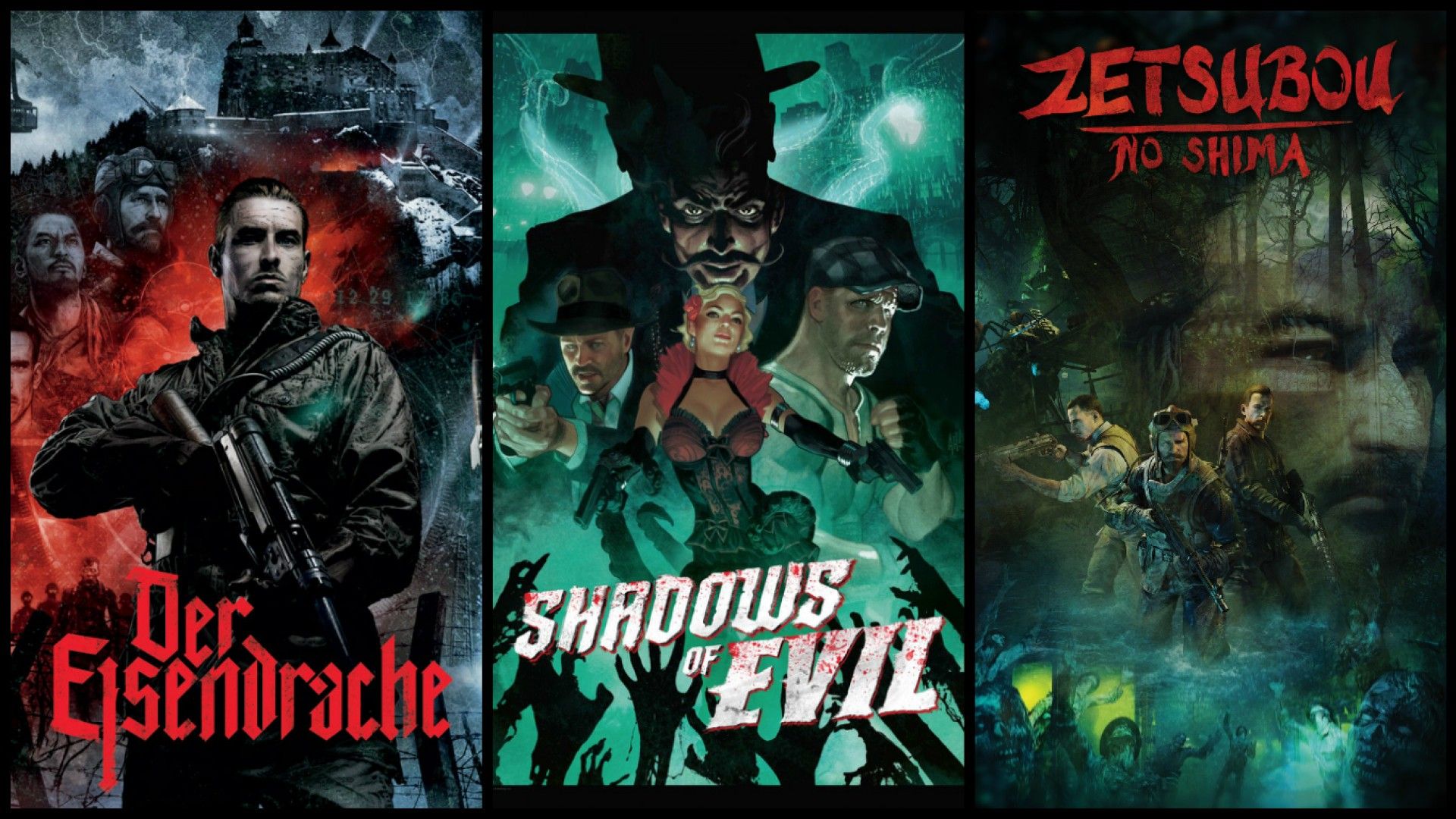 Poster mappe Zombie Black Ops 3, 1920x1080 Full HD, PC Desktop