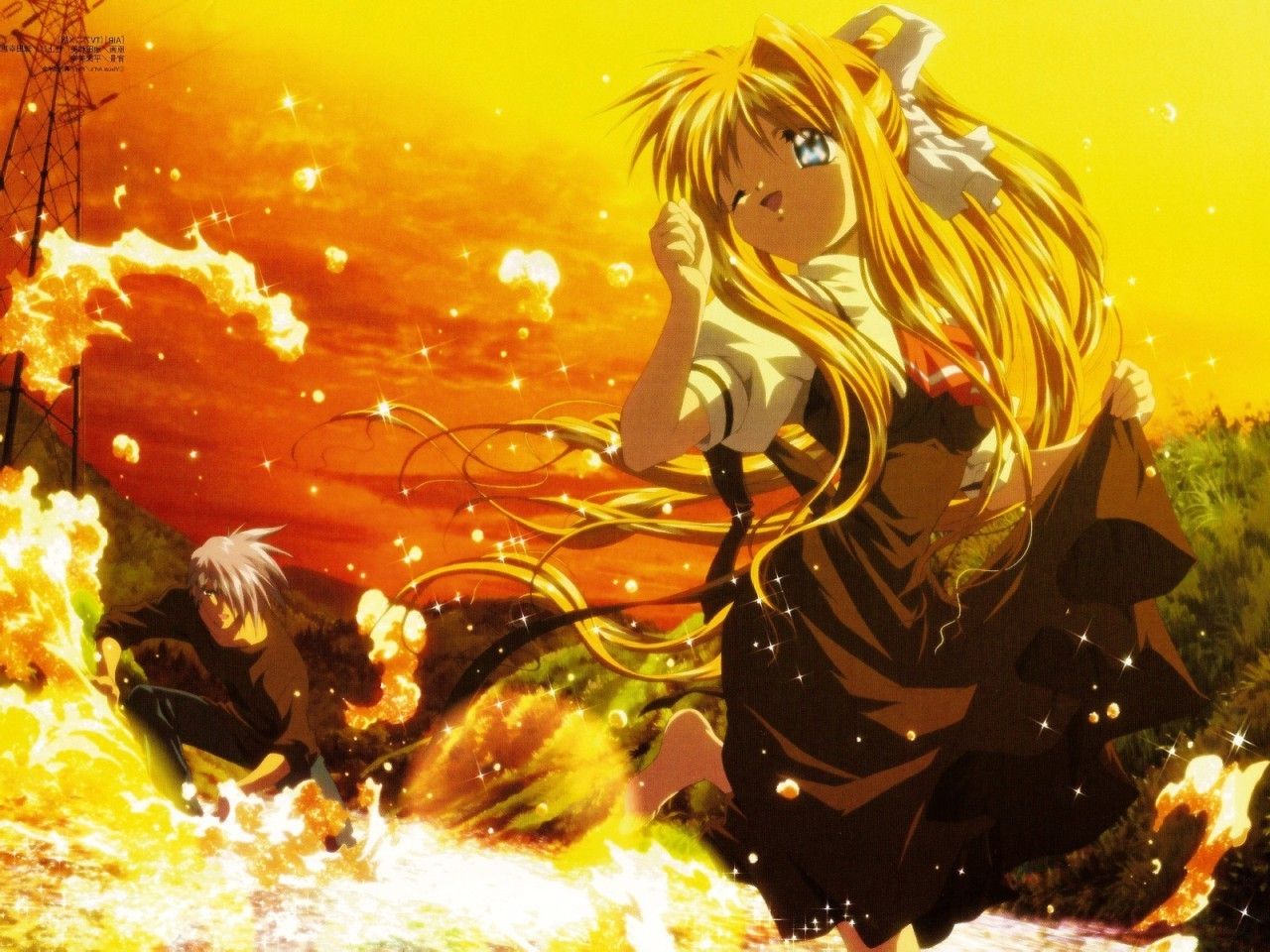 Principessa anime capelli lunghi oro, 1027x928 HD, PC