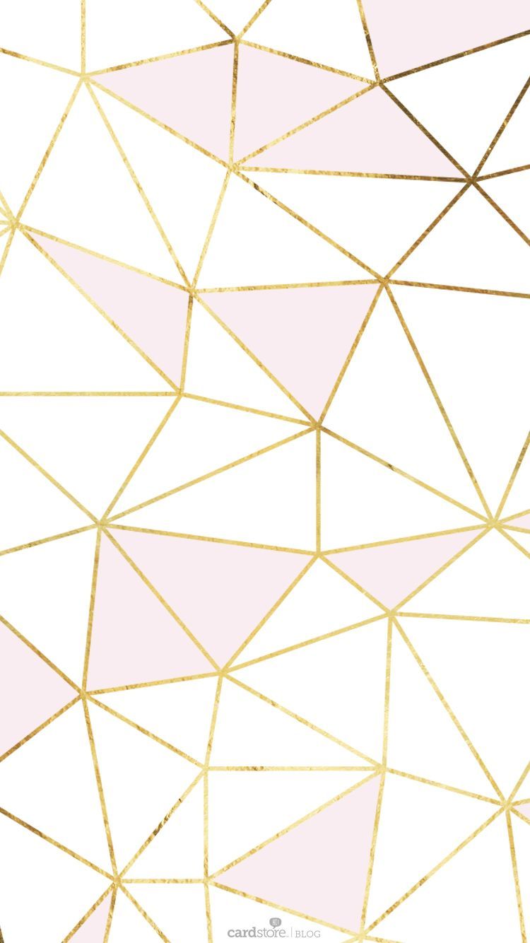 Mosaico geometrico oro e rosa, 750x1334 Verticale, Telefono