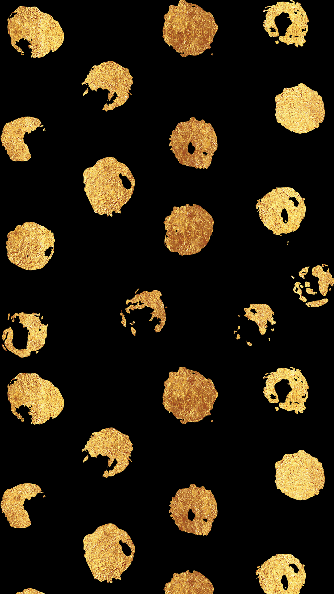 pois oro su nero, 1080x1920 Verticale, Telefono