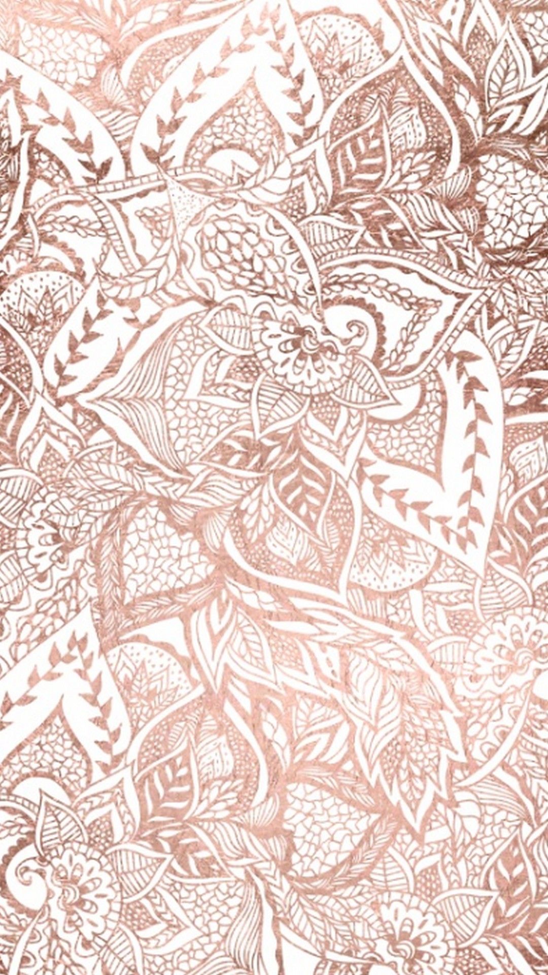Motivo floreale oro rosa, 1080x1920 Verticale, Mobile