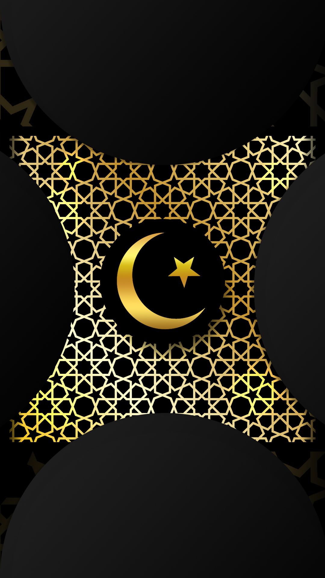 Motivo islamico oro e nero, 1080x1920 Full HD Verticale, iPhone