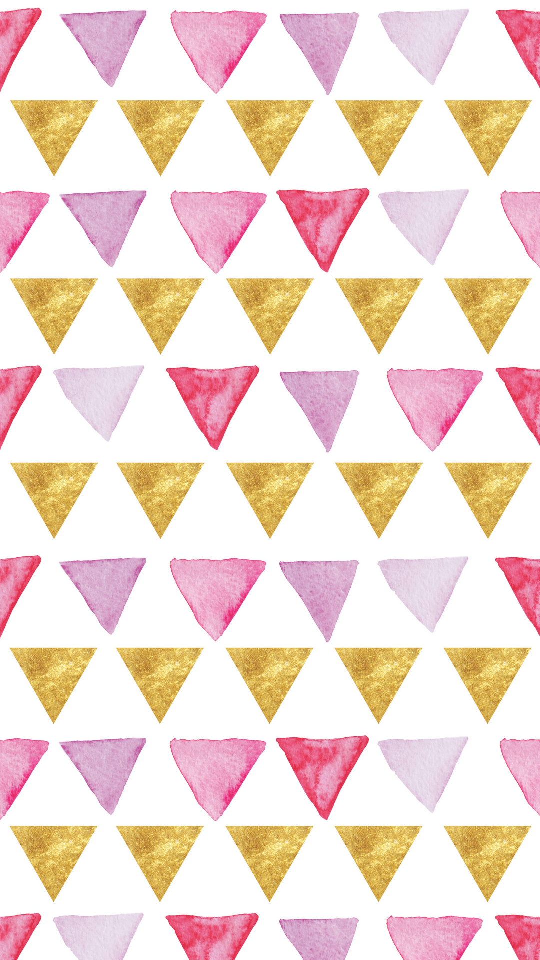 Triangoli acquerello oro rosa, 1080x1920 Full HD Verticale, Smartphone