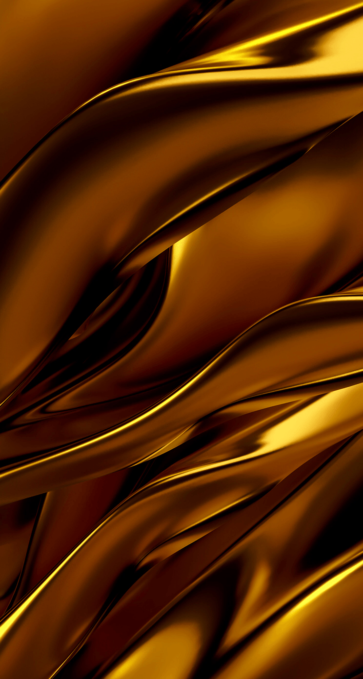 Onde liquide oro astratte, 744x1392 Full HD Verticale, Smartphone