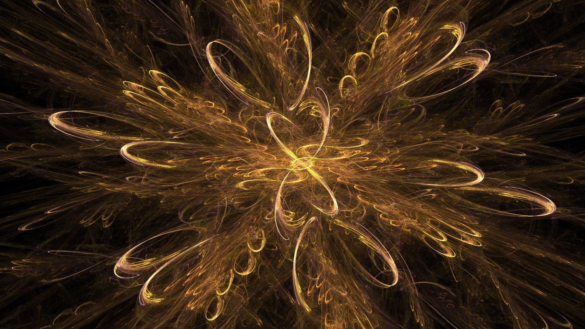 Frattale dorato astratto, 1920x1080 Full HD 1080p, PC Desktop