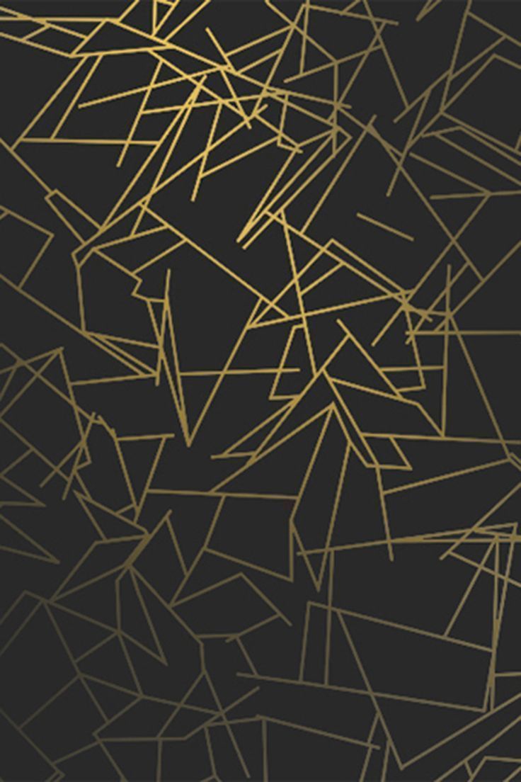 Linee geometriche oro nero, 736x1104 Verticale, Telefono