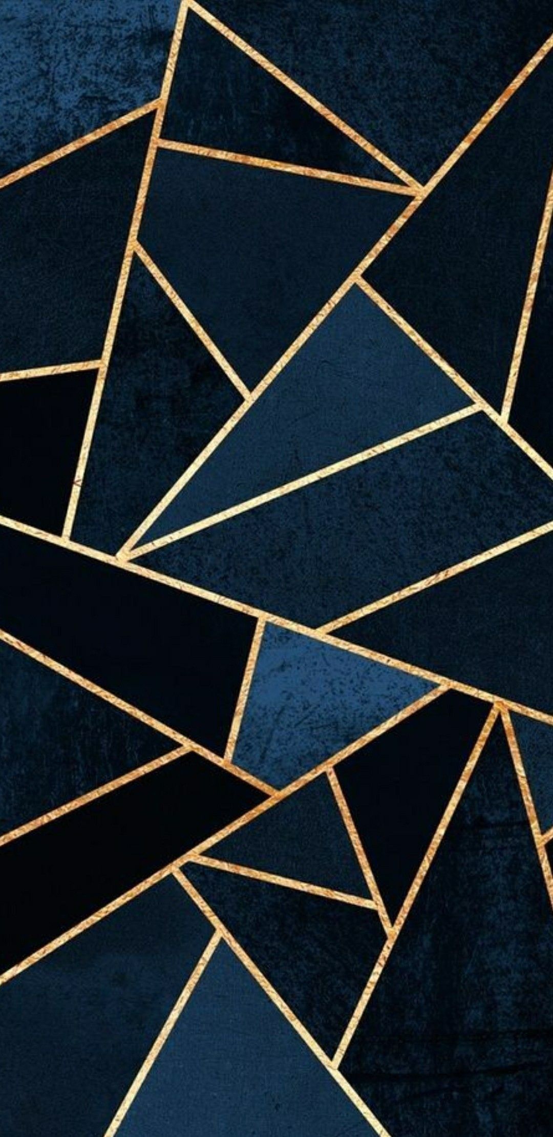 Geometrico blu navy oro, 1080x2220 Full HD Verticale, iPhone